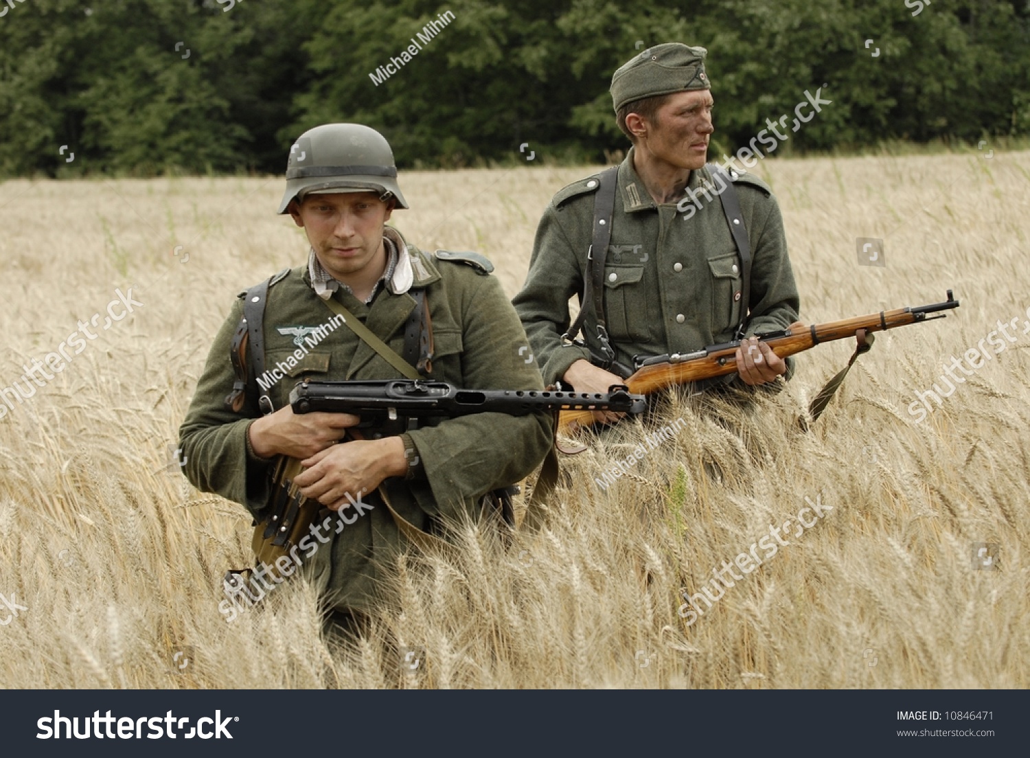 Two German Ww2 Infantery Soldiers Captured Stock Photo 10846471 ...