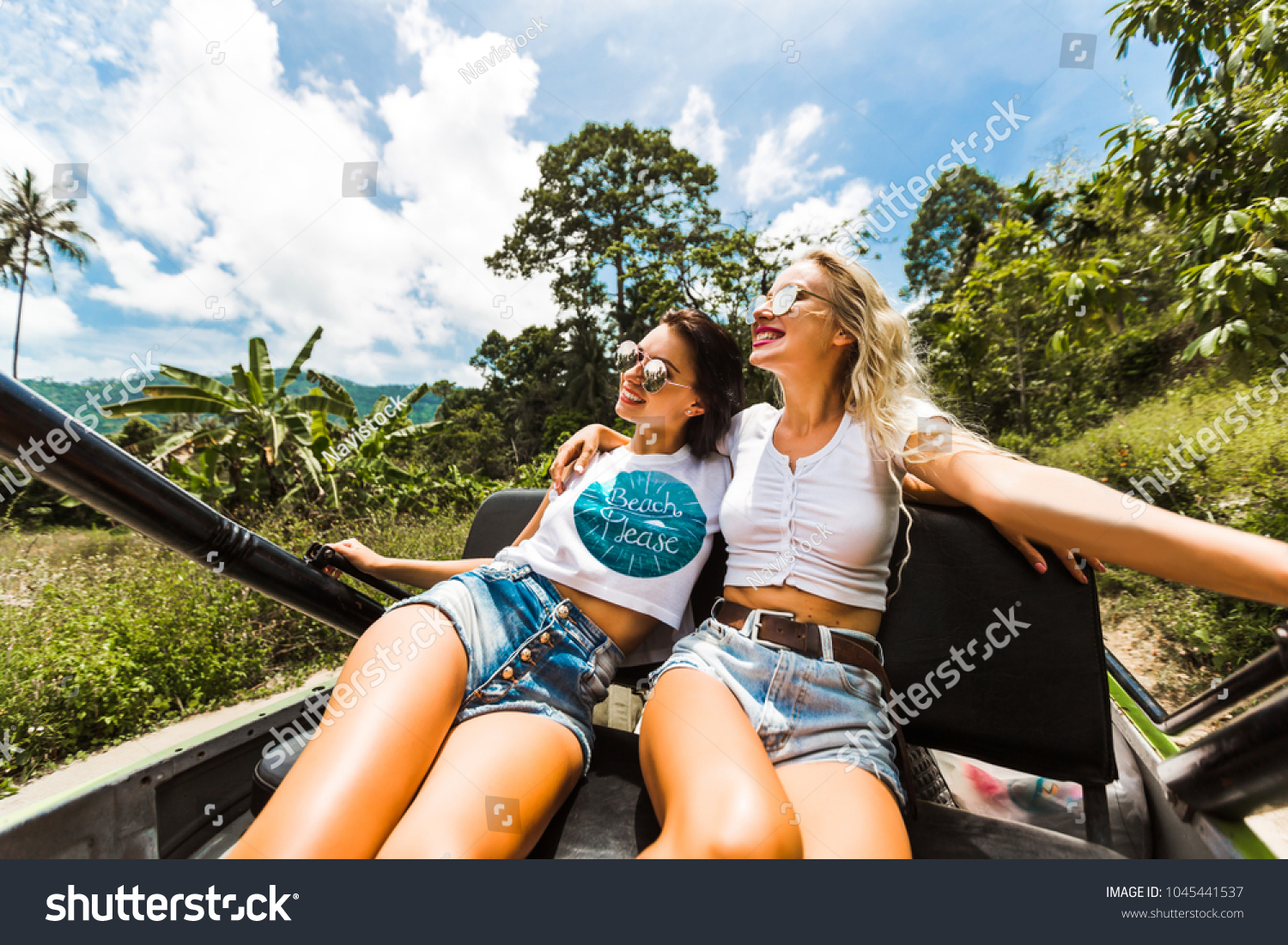 Two Girls Best Friends Travel On Stock Photo (Edit Now) 1045441537