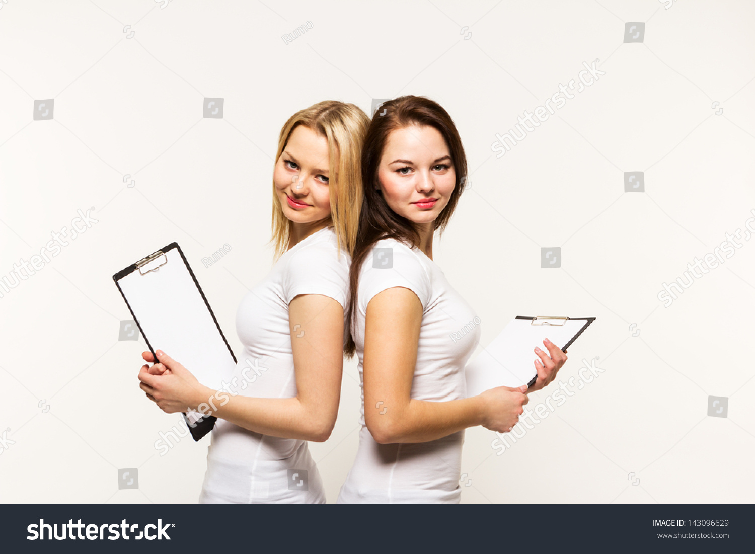 Two Girls Worker Office Stock Photo 143096629 |Shutterstock