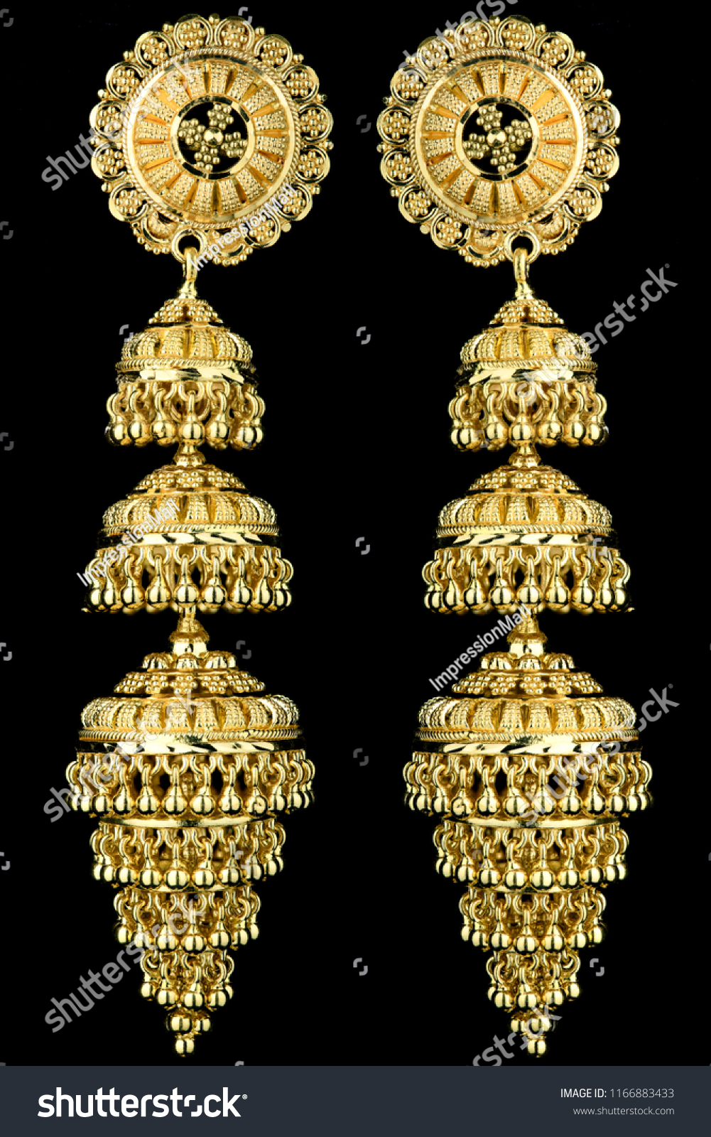 dark gold earrings