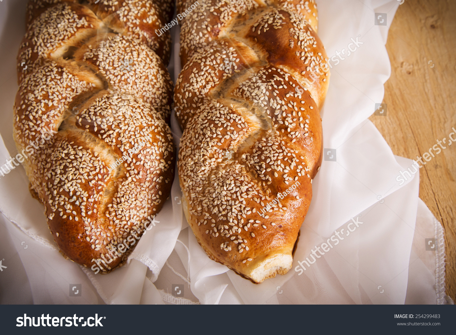 Two Loaves Seeded Challah Shabbat Stock Photo 254299483 - Shutterstock