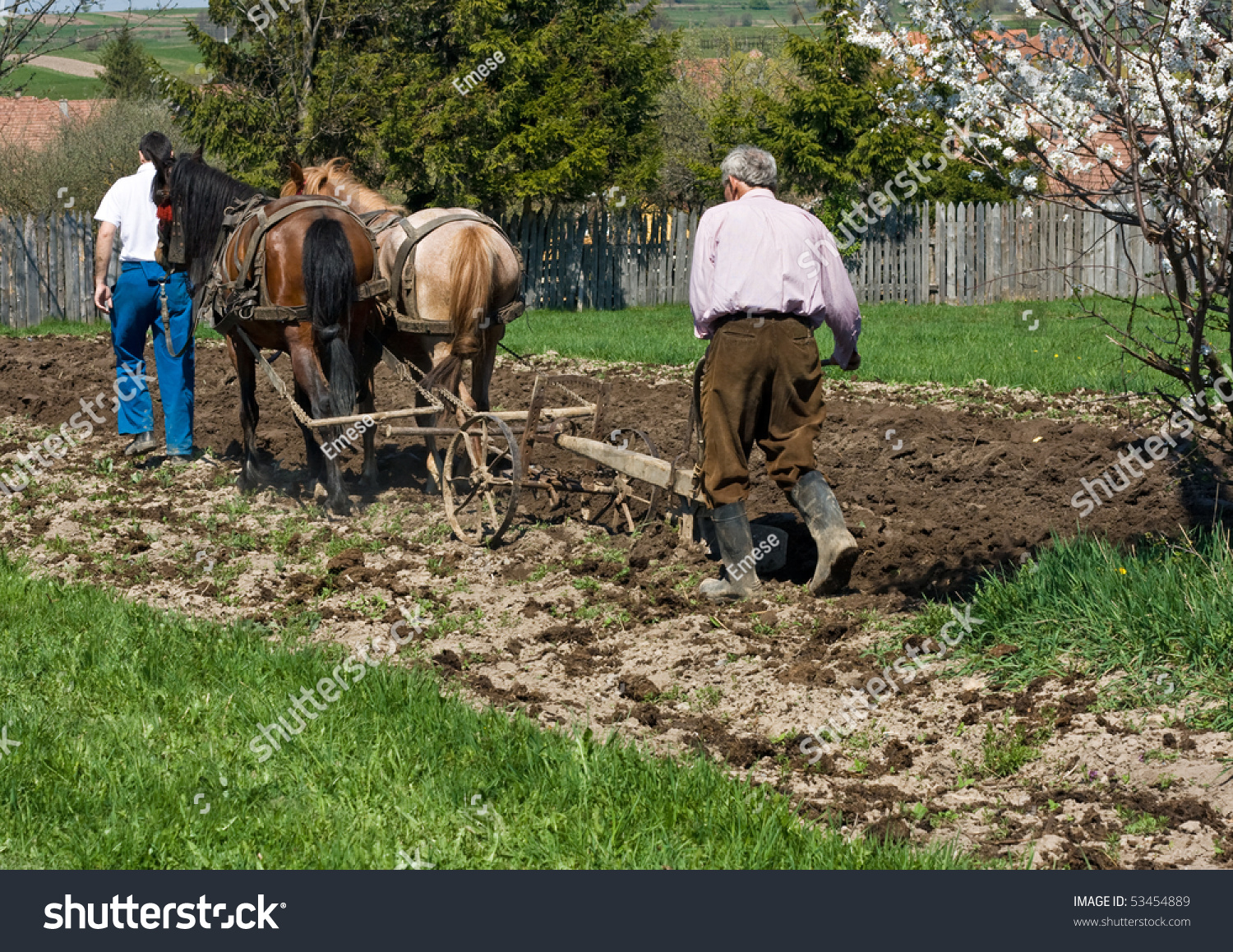 Two Men Working On The Land Stock Photo 53454889 : Shutterstock