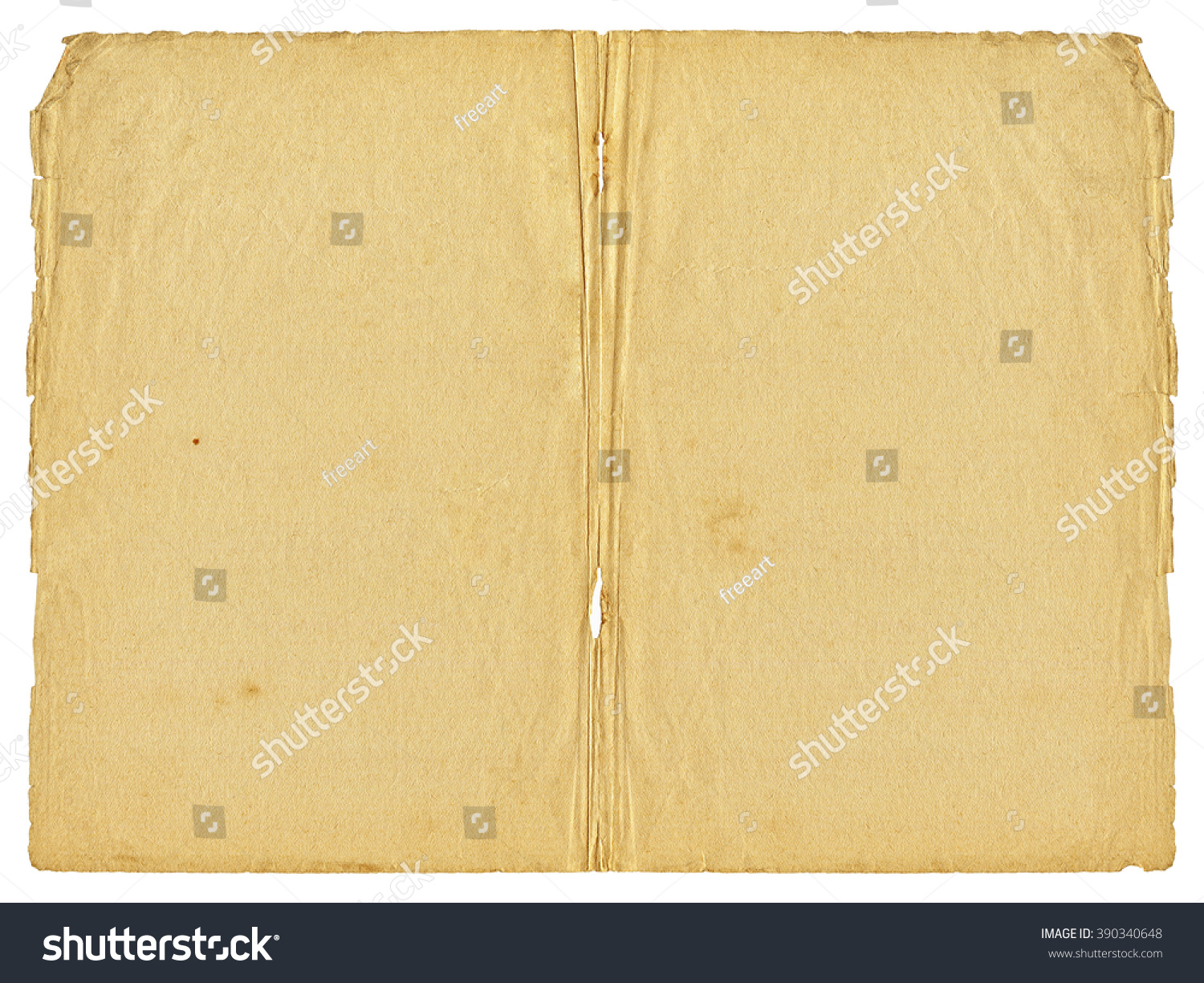 Two Open Paper Blank Pages Old Stock Photo 390340648 | Shutterstock