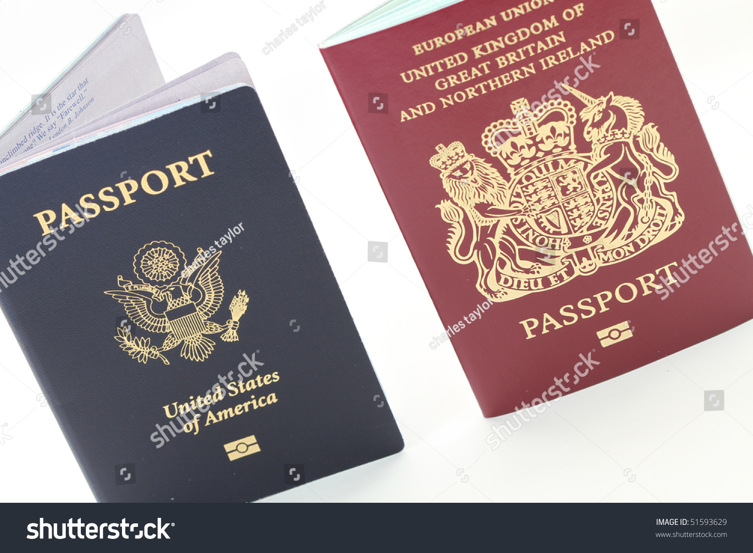 Two Passports (Dual Nationality ) Stock Photo 51593629 : Shutterstock