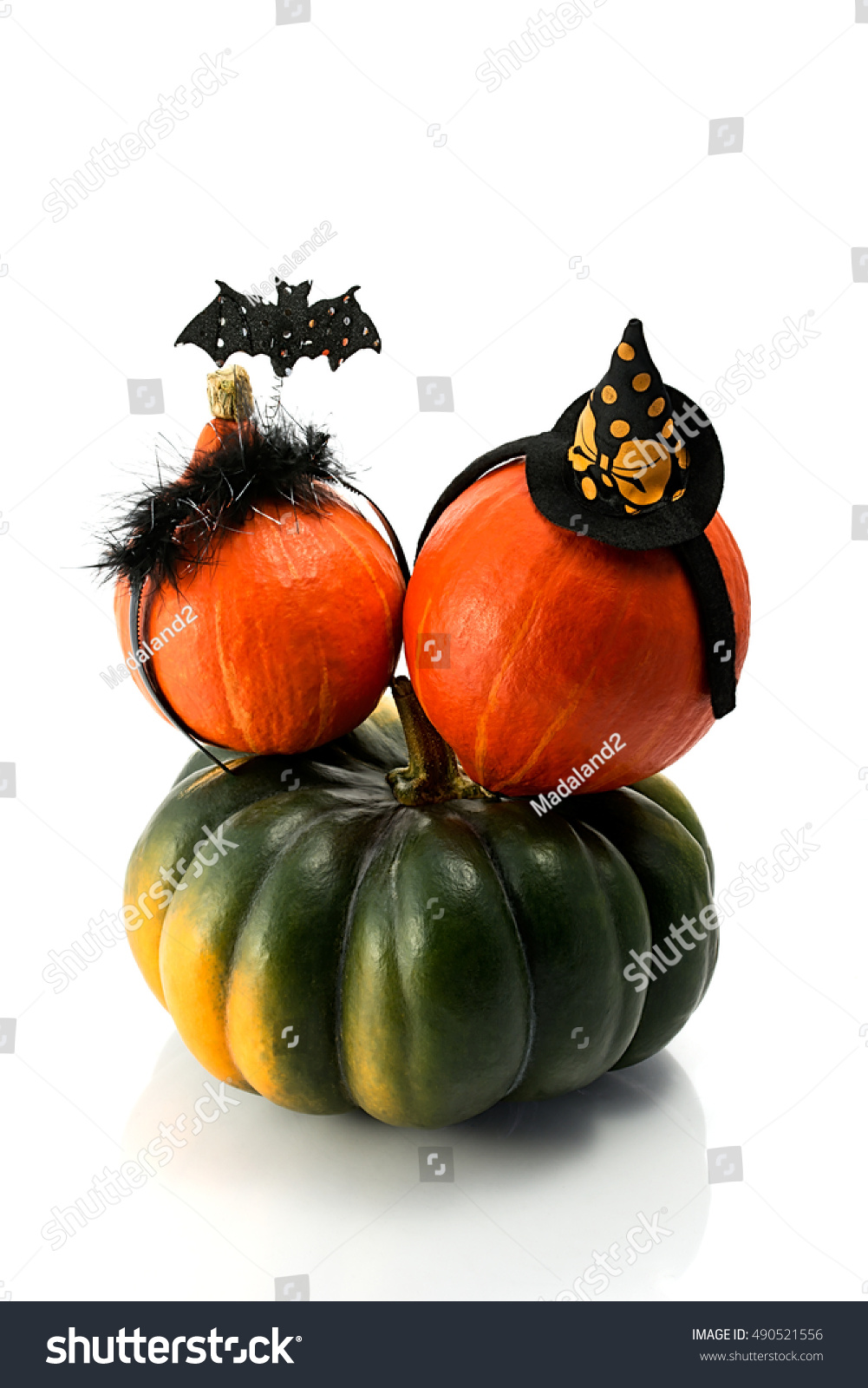orange headband with pumpkins on