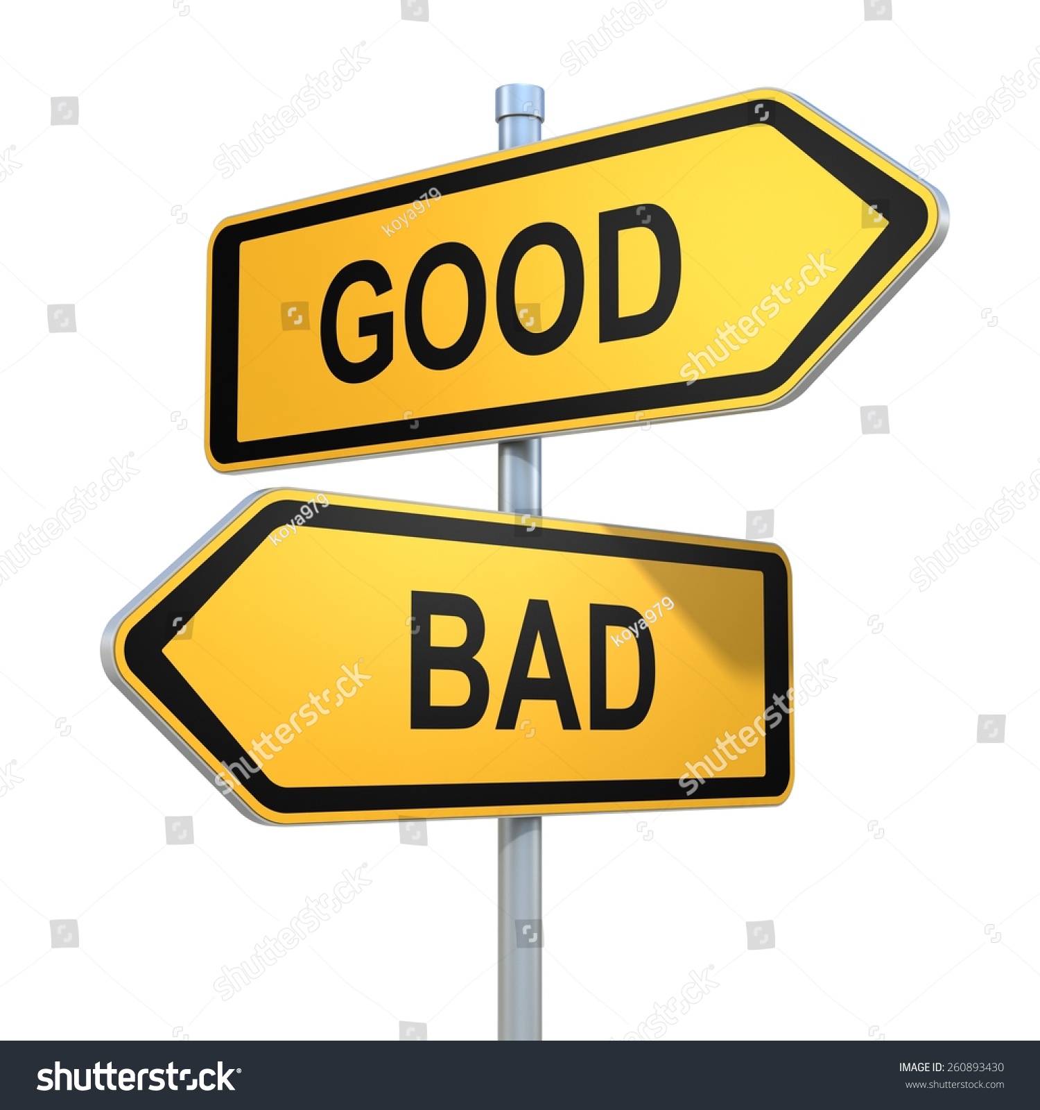 Two Road Signs Good Bad Choice のイラスト素材