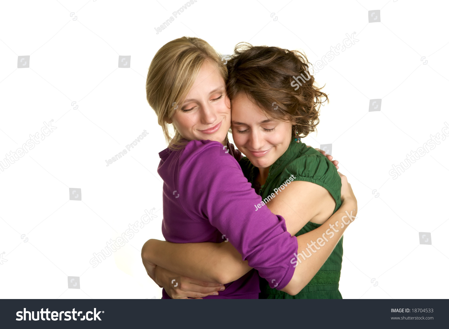 Two Sisters Giving Each Other Warm Stock Photo 18704533 - Shutterstock