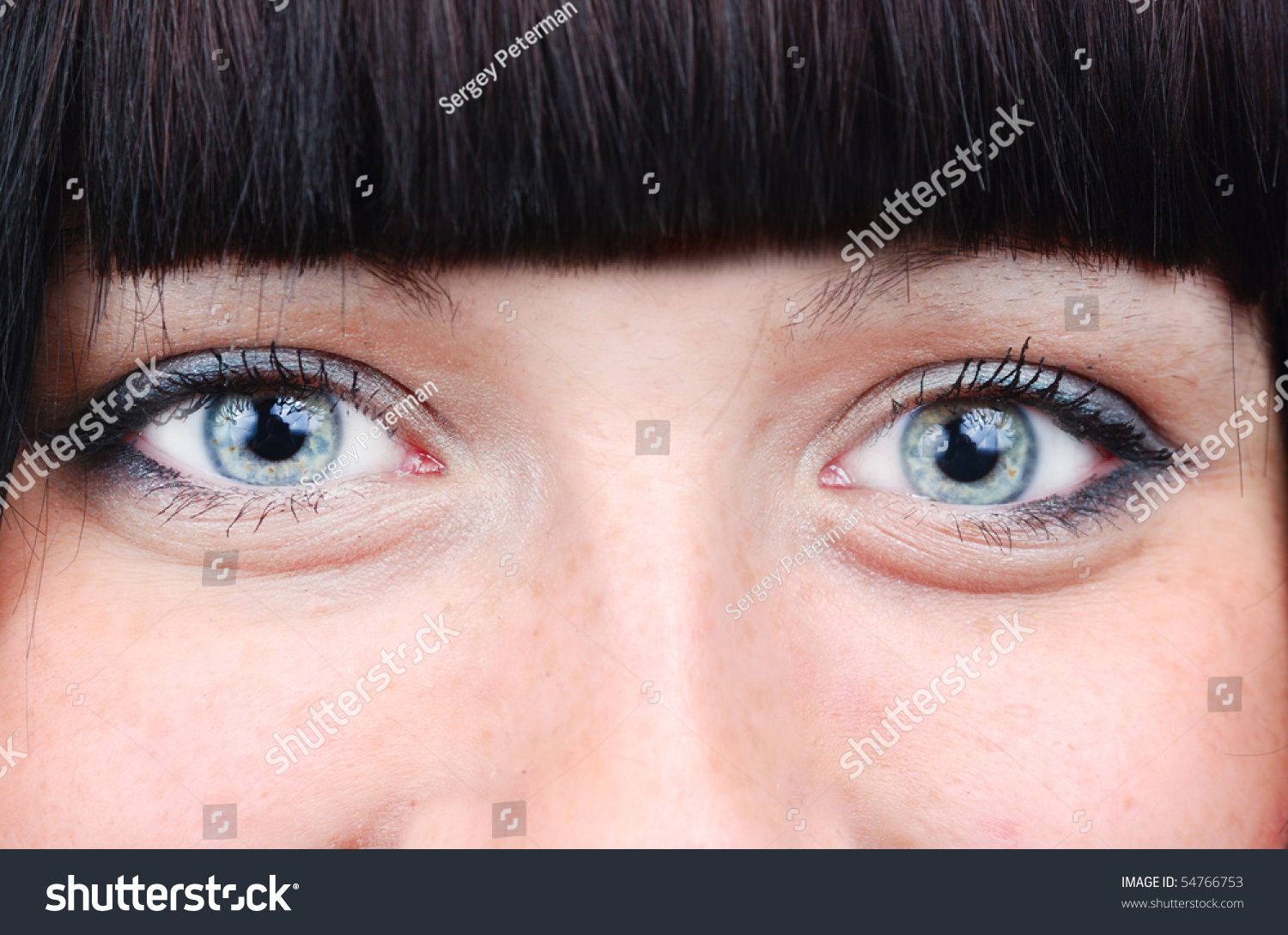 Two Smiling Eyes Are Looking At Camera Stock Photo 54766753 : Shutterstock