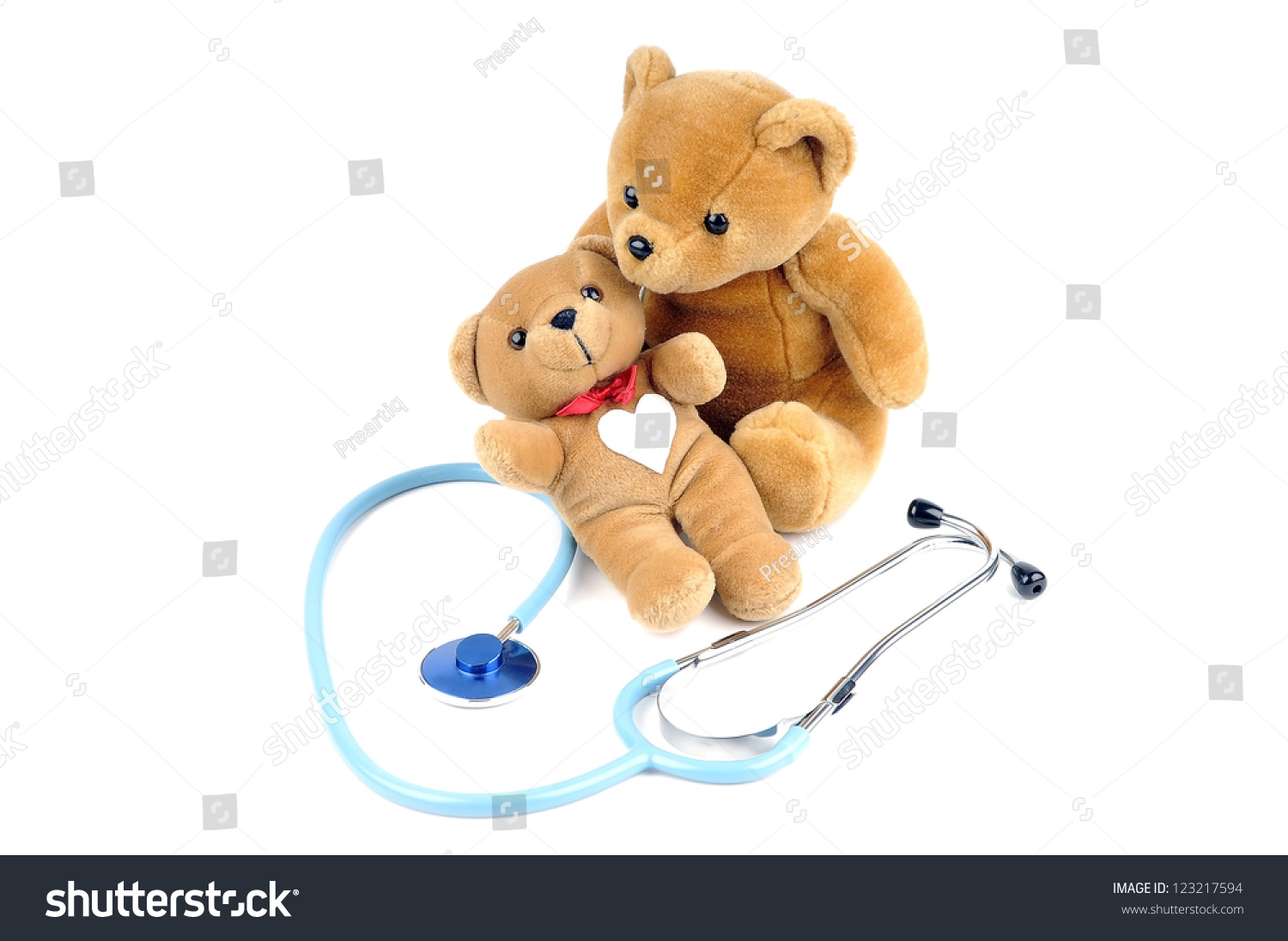 Two Teddy Bears Stethoscope Stock Photo 123217594 - Shutterstock