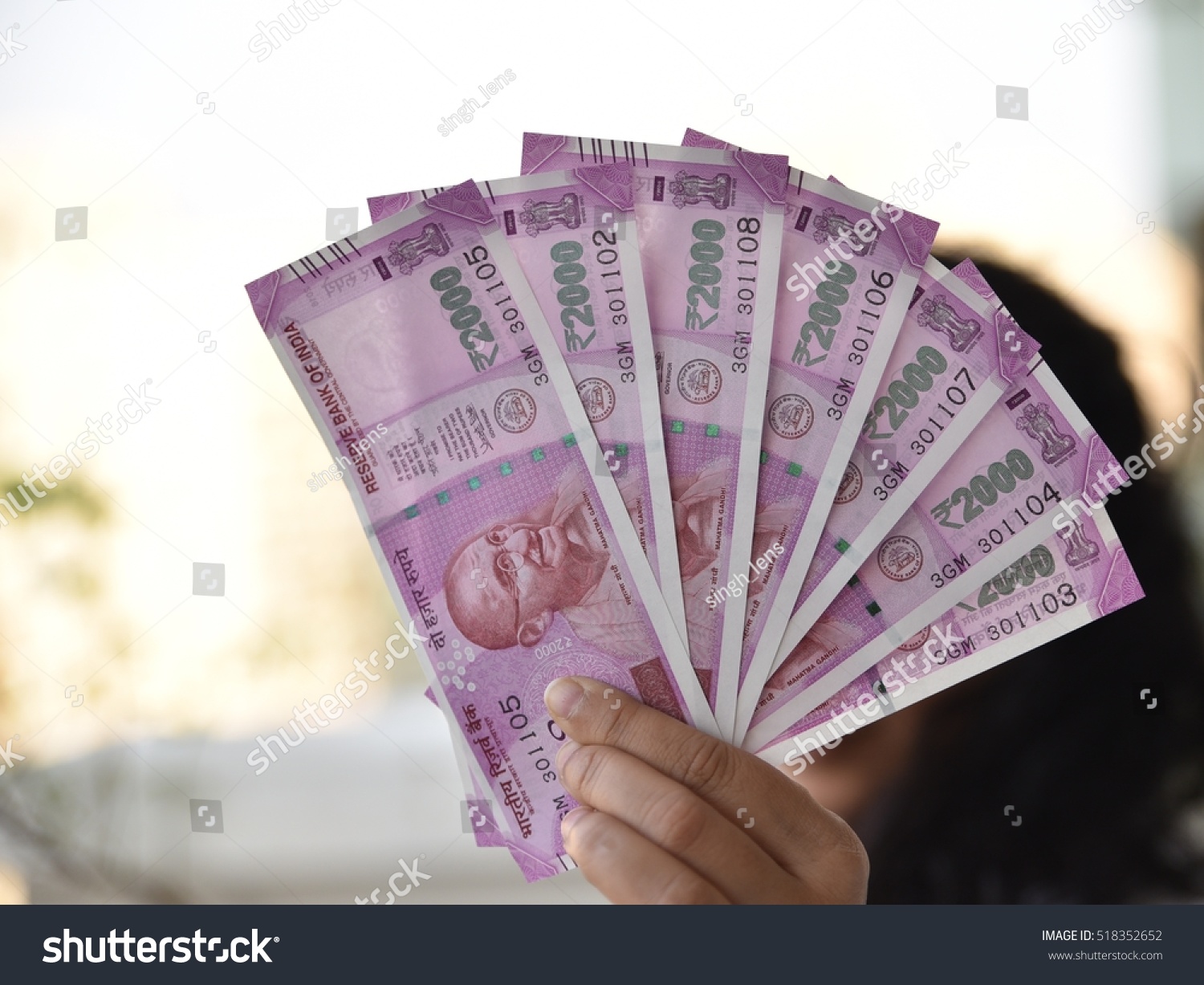 Two Thousand Indian Rupee Background New Stock Photo Edit Now 518352652