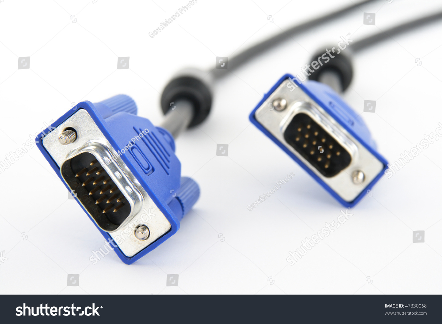 Two Vga Monitor Cables Isolated On Stock Photo 47330068 - Shutterstock