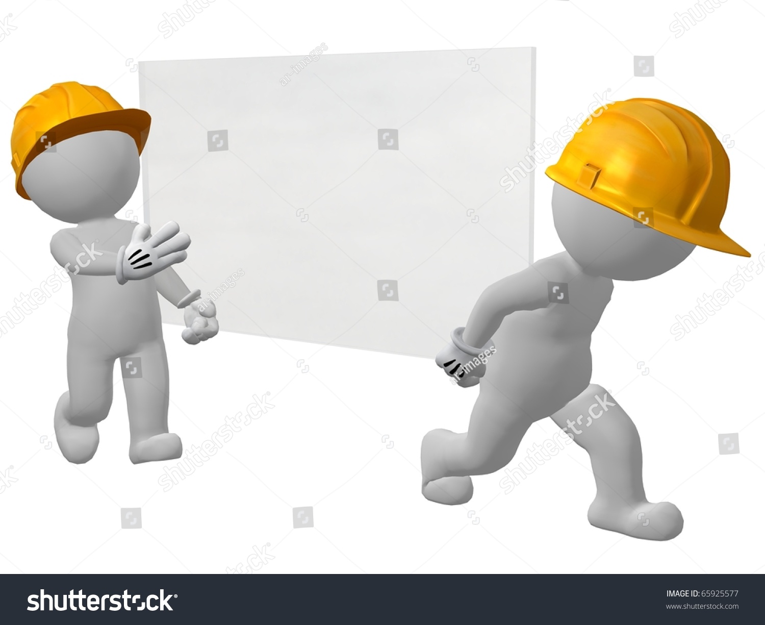 Two Work Men Carrying Pane Of Glass Stock Photo 65925577 : Shutterstock