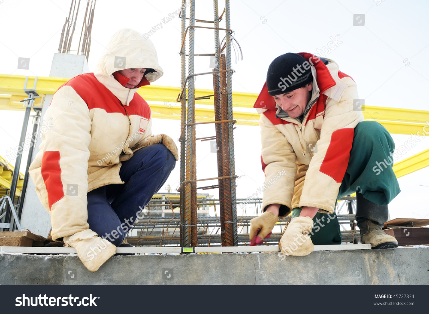  Coral Classic  Template Design Featuring Two Workers at Building Area