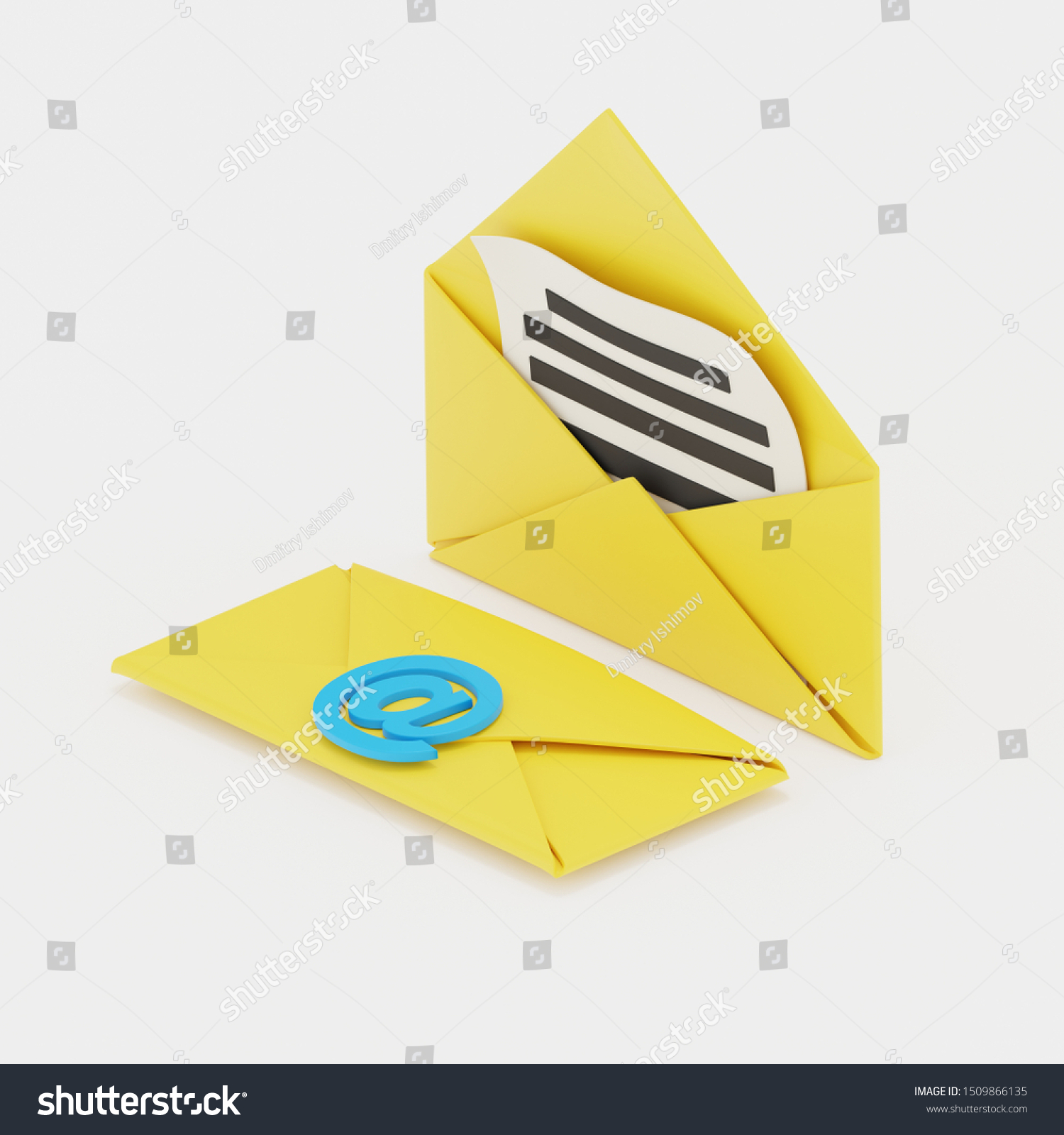 Download Two Yellow Envelopes One Sealed Blue Stock Illustration 1509866135 Yellowimages Mockups