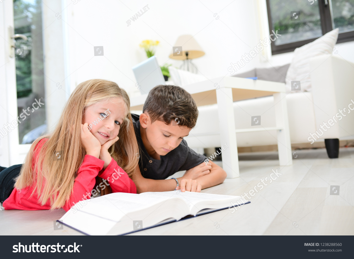 Two Young Happy Kids Brother Sister Stock Photo 1238288560 | Shutterstock