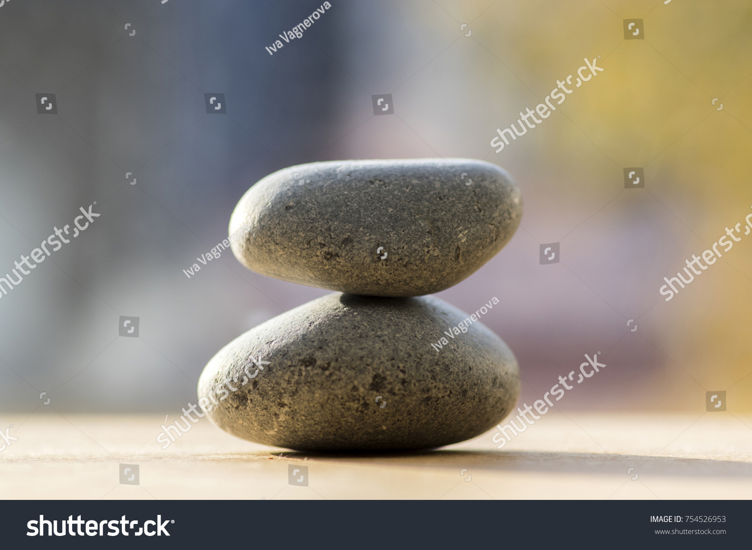 Two Zen Stones Pile Grey Meditation Stock Photo Edit Now