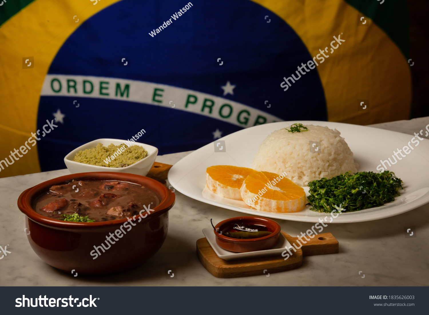 Typical Brazilian Dish Called Feijoada Contains Stock Photo