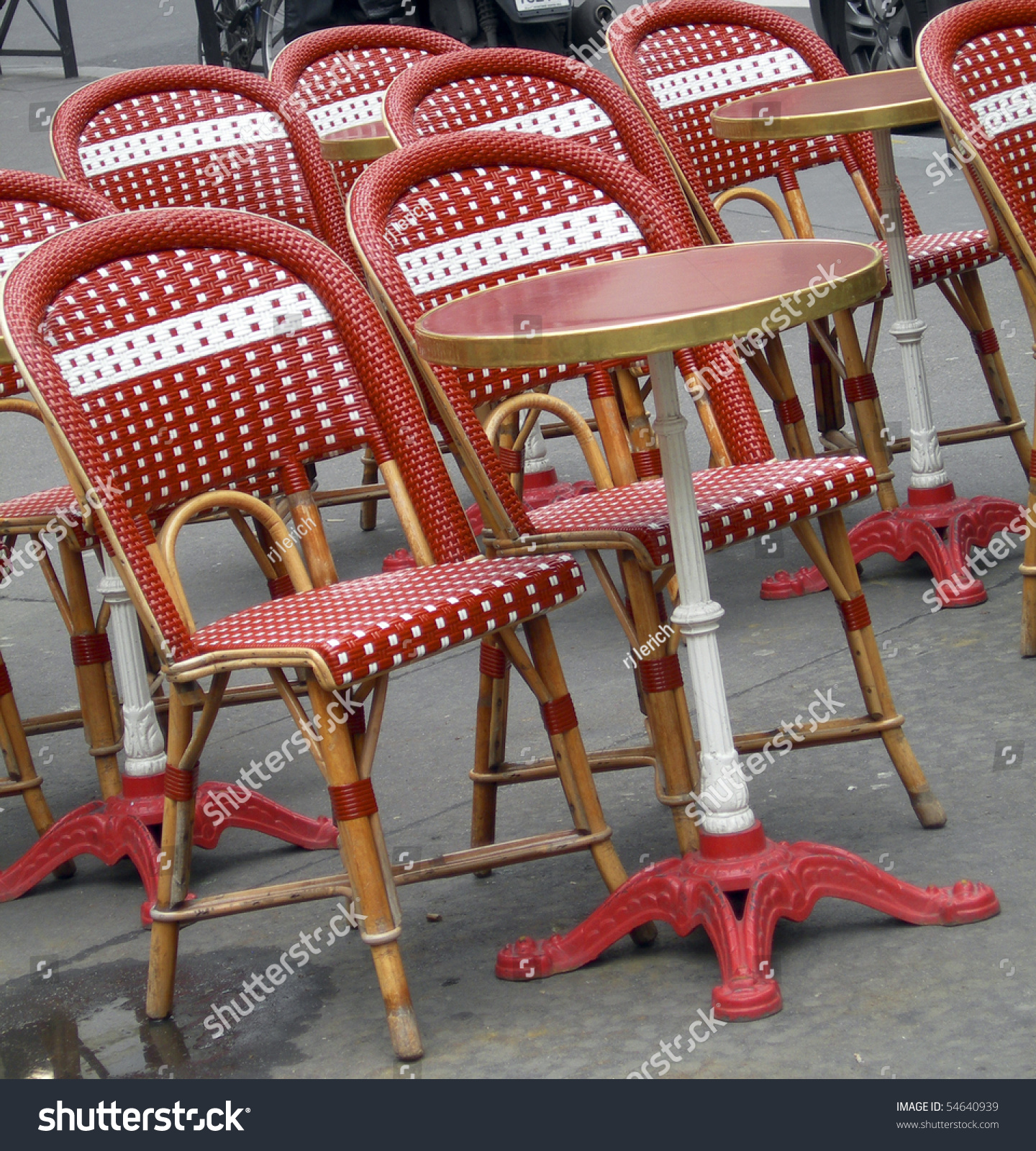 Typical Outdoor Cafe Tables Chairs Paris Stock Photo Edit Now