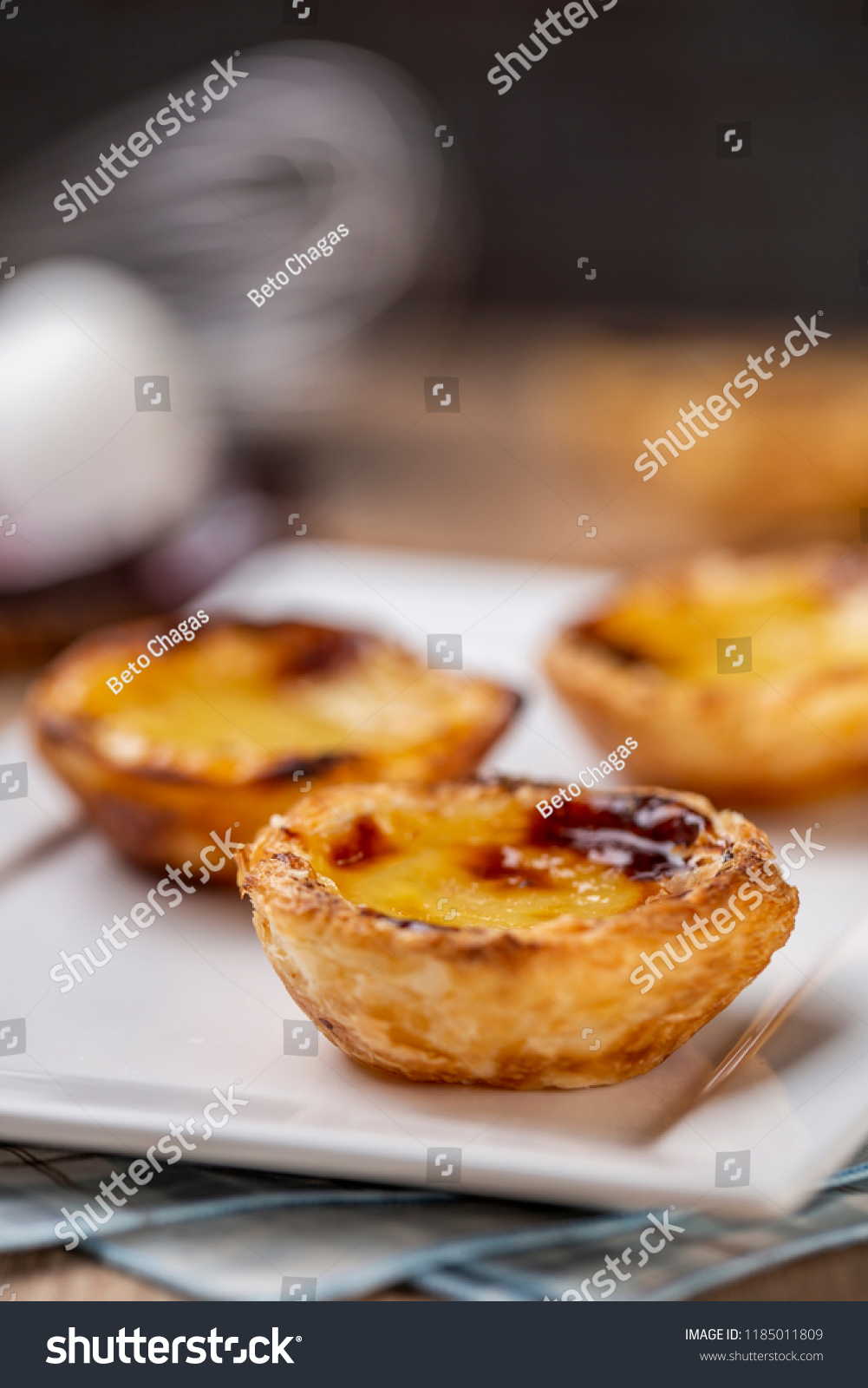 Typical Portuguese Custard Pies Pastel De Stock Photo 1185011809 ...