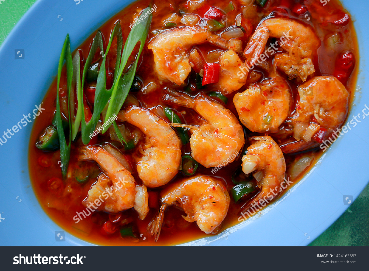 Udang Asam Manis Sweet Sour Shrimp Stock Photo Edit Now 1424163683