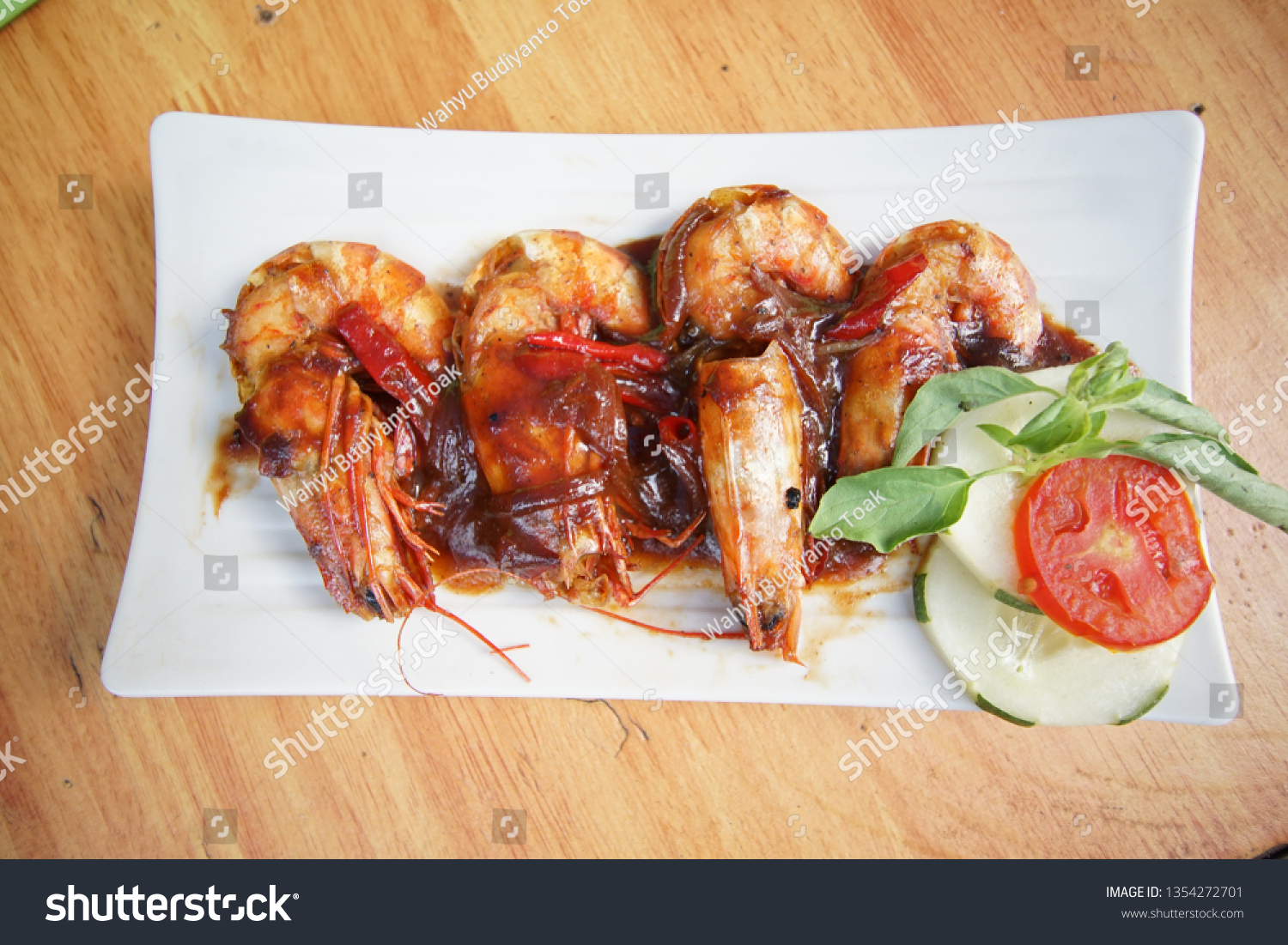 Udang Lada Hitam Black Pepper Shrimp Stock Photo Edit Now 1354272701