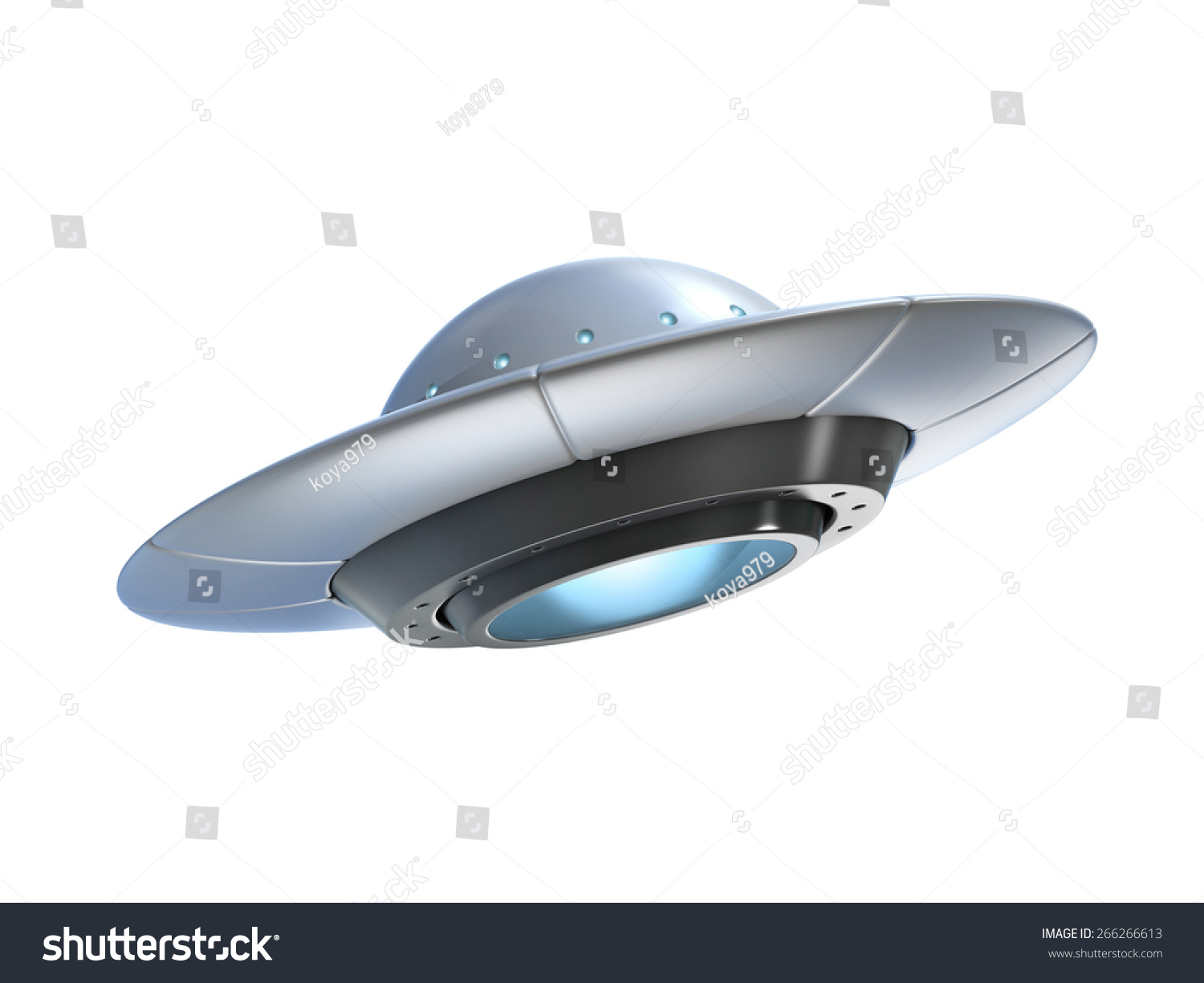 Ufo Alien Spaceship Flying Saucer 3d Stock Illustration 266266613 ...