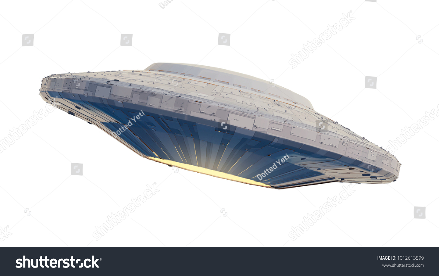 Ufo Alien Spaceship Extraterrestrial Visitors Flying Stock Illustration ...