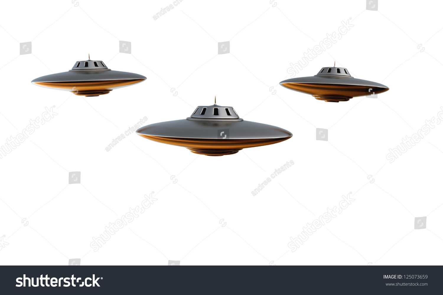 Ufo Isolated On White Background Stock Illustration 125073659 ...