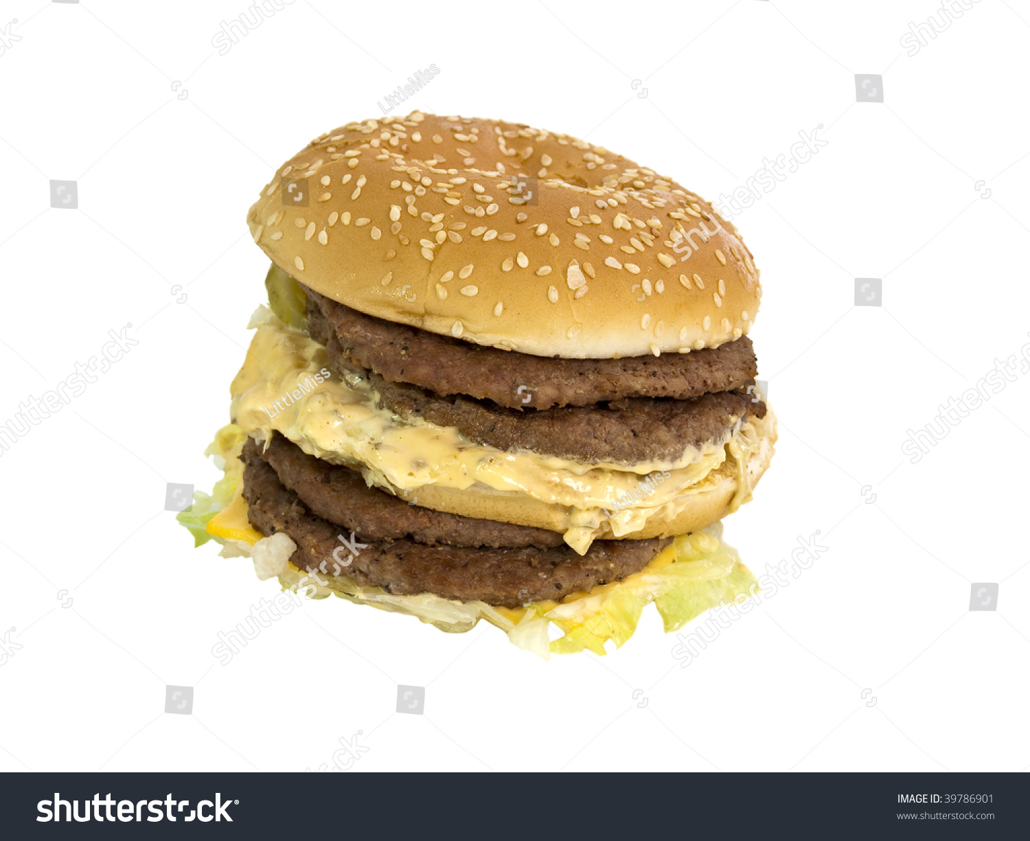 Ugly Fat Double Burger Stock Photo 39786901 : Shutterstock