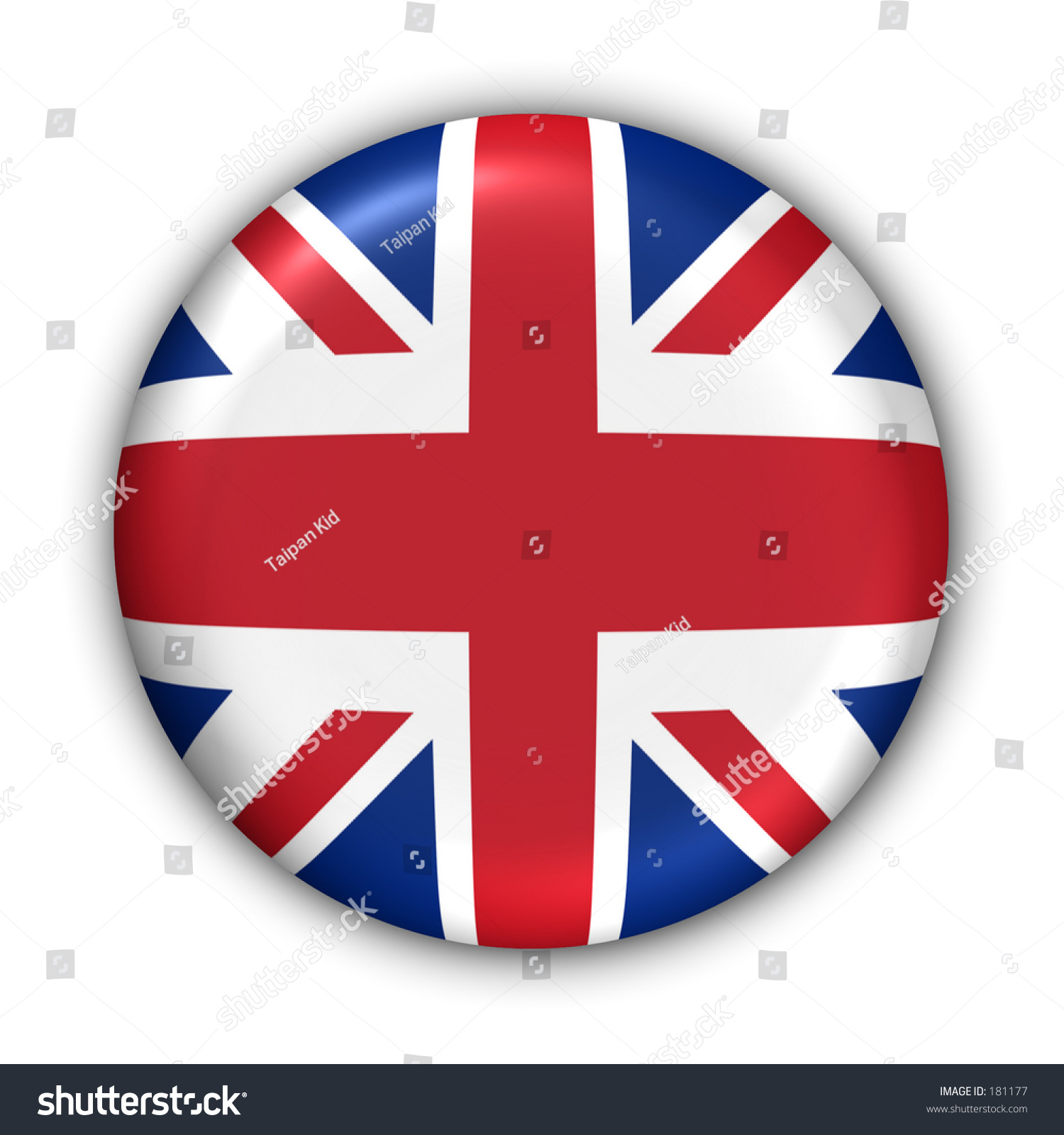 Uk Flag Button Stock Photo 181177 : Shutterstock