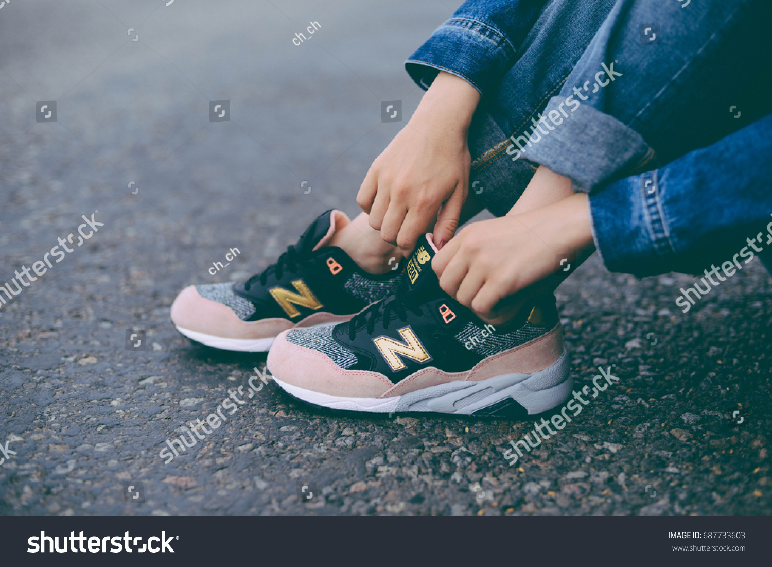 new balance on foot