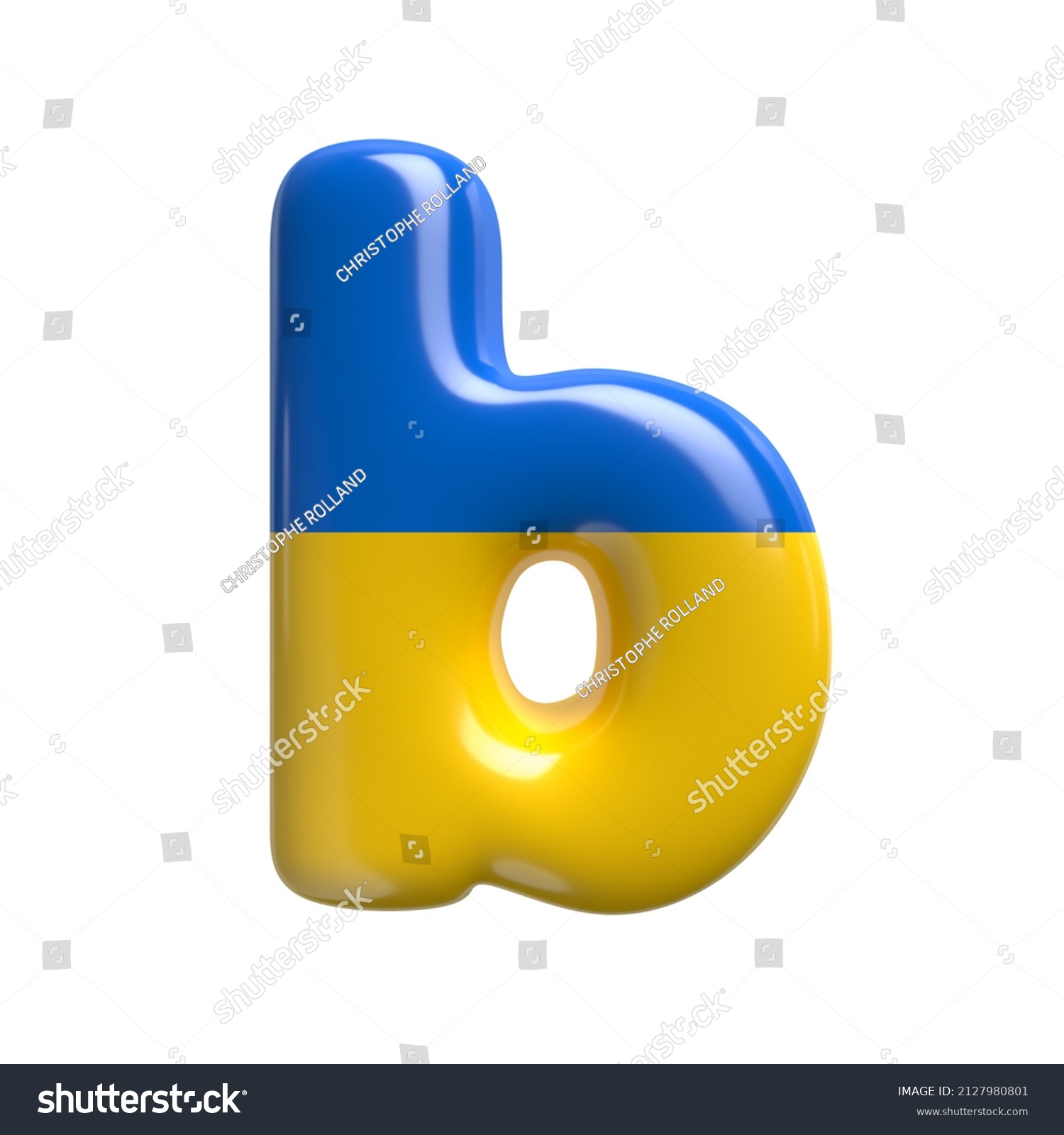 Ukrainian Flag Letter B Small 3d Stock Illustration 2127980801 ...