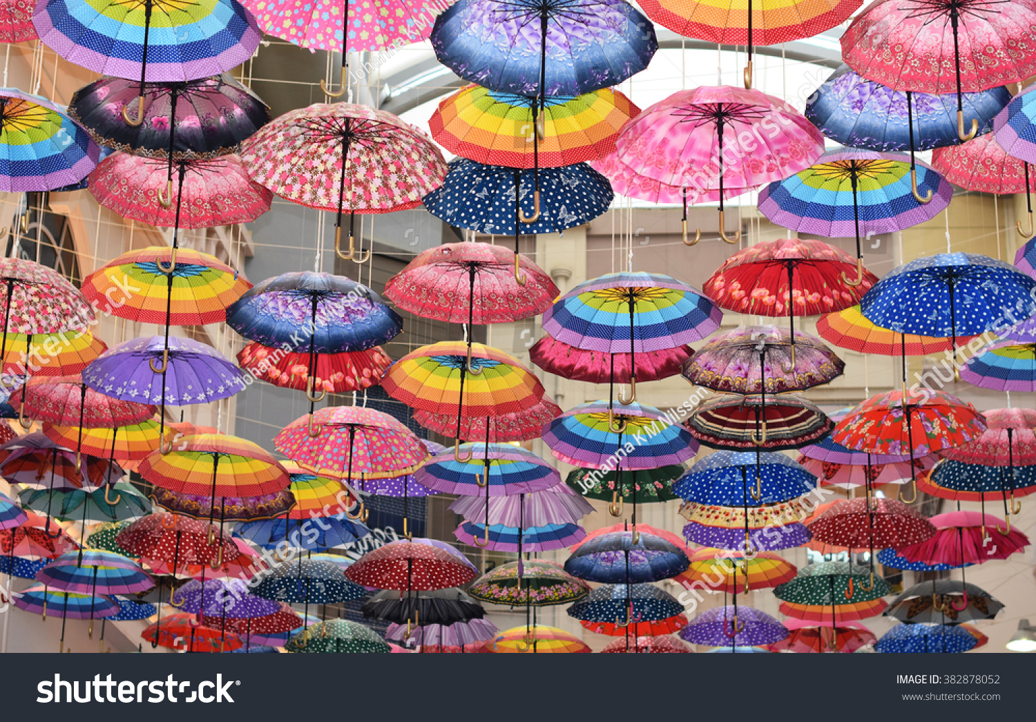 Umbrella Decoration Dubai Mall Royalty Free Stock Image