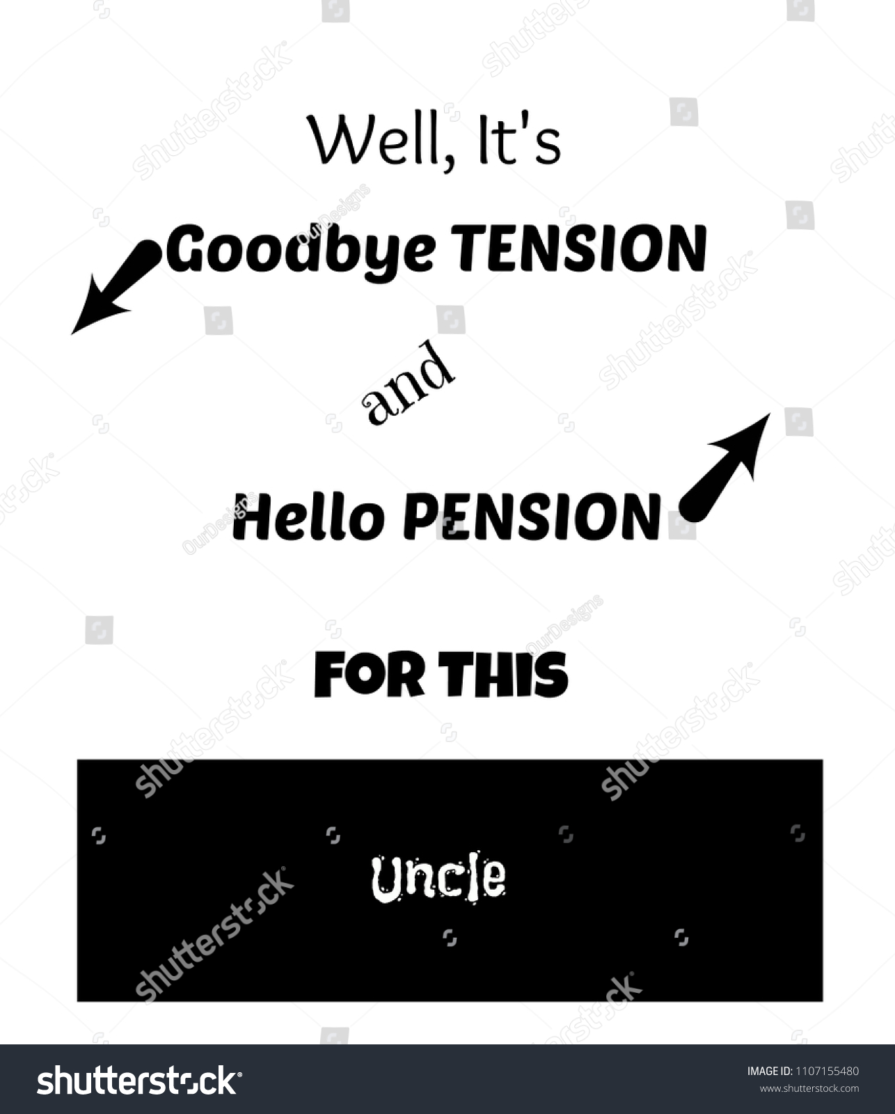 Uncle Retirement Gift Ideas Him Goodbye Stock Illustration 1107155480