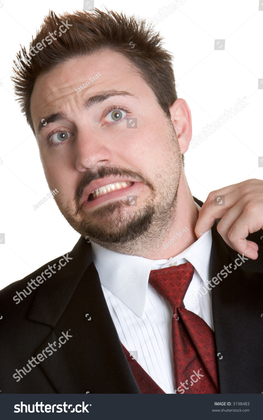 Uncomfortable Man Stock Photo 3198483 - Shutterstock