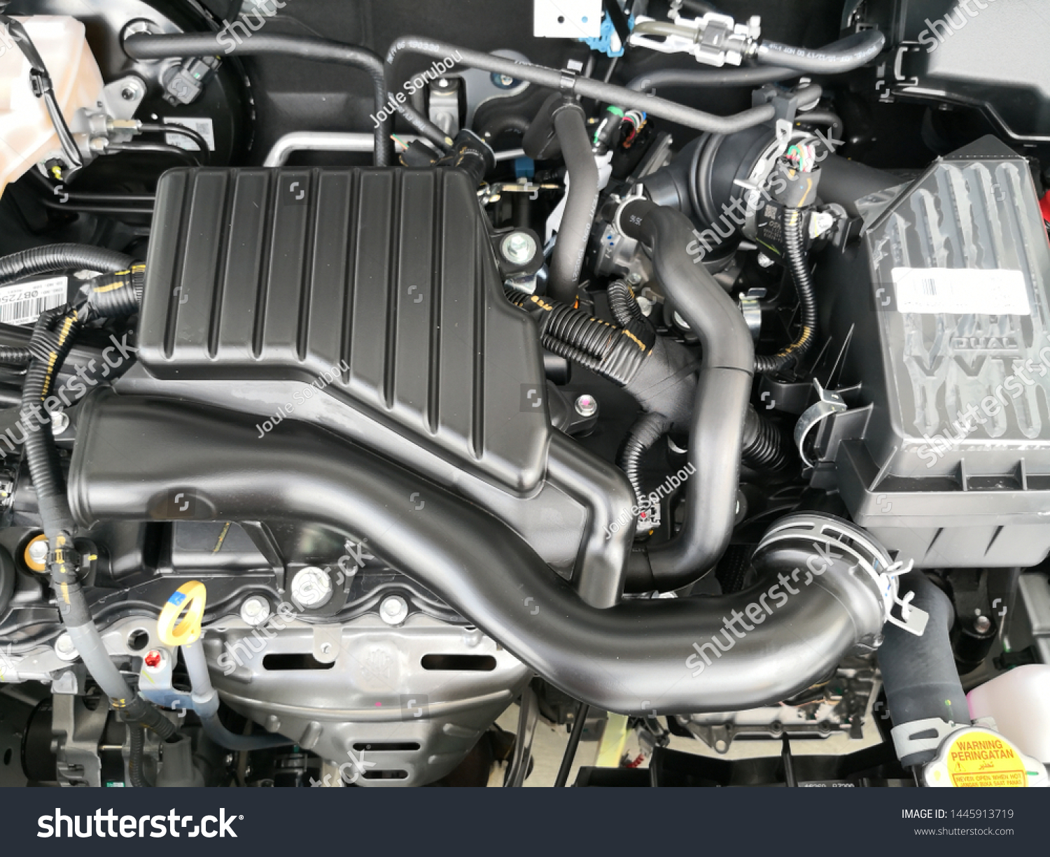 under hood car automobile engine closeup transportation stock image 1445913719 shutterstock