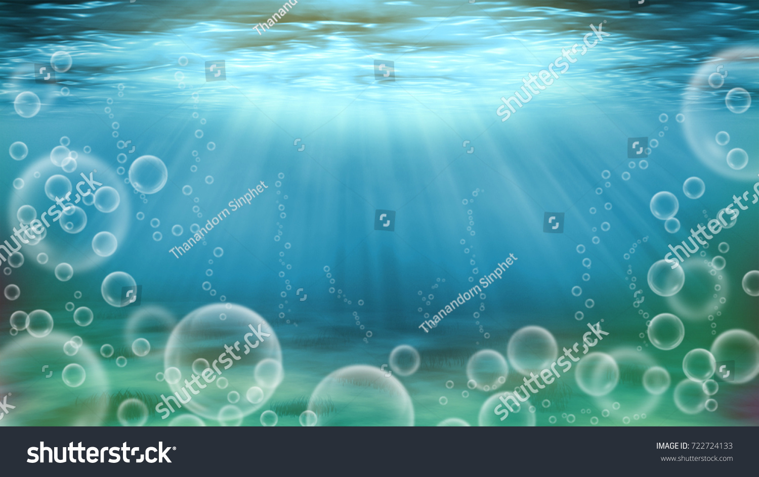 Under Water World Background Stock Illustration 722724133 | Shutterstock