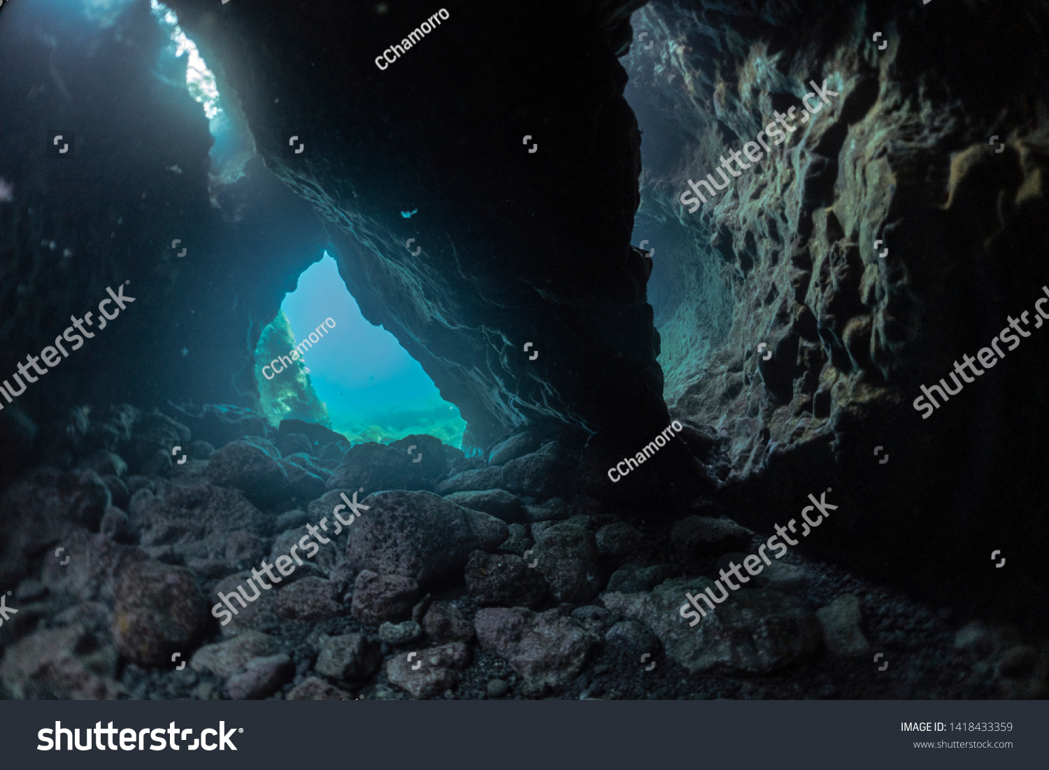 Underwater Caverns Atlantic Ocean Stock Photo 1418433359 | Shutterstock