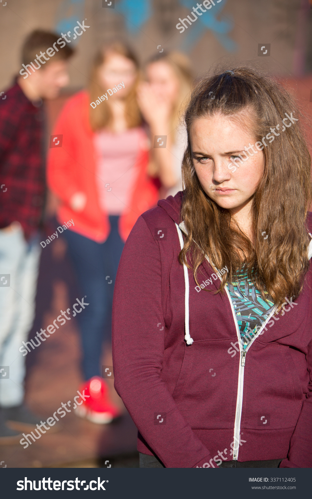 Unhappy Teenage Girl Being Gossiped About Stock Photo 337112405 ...