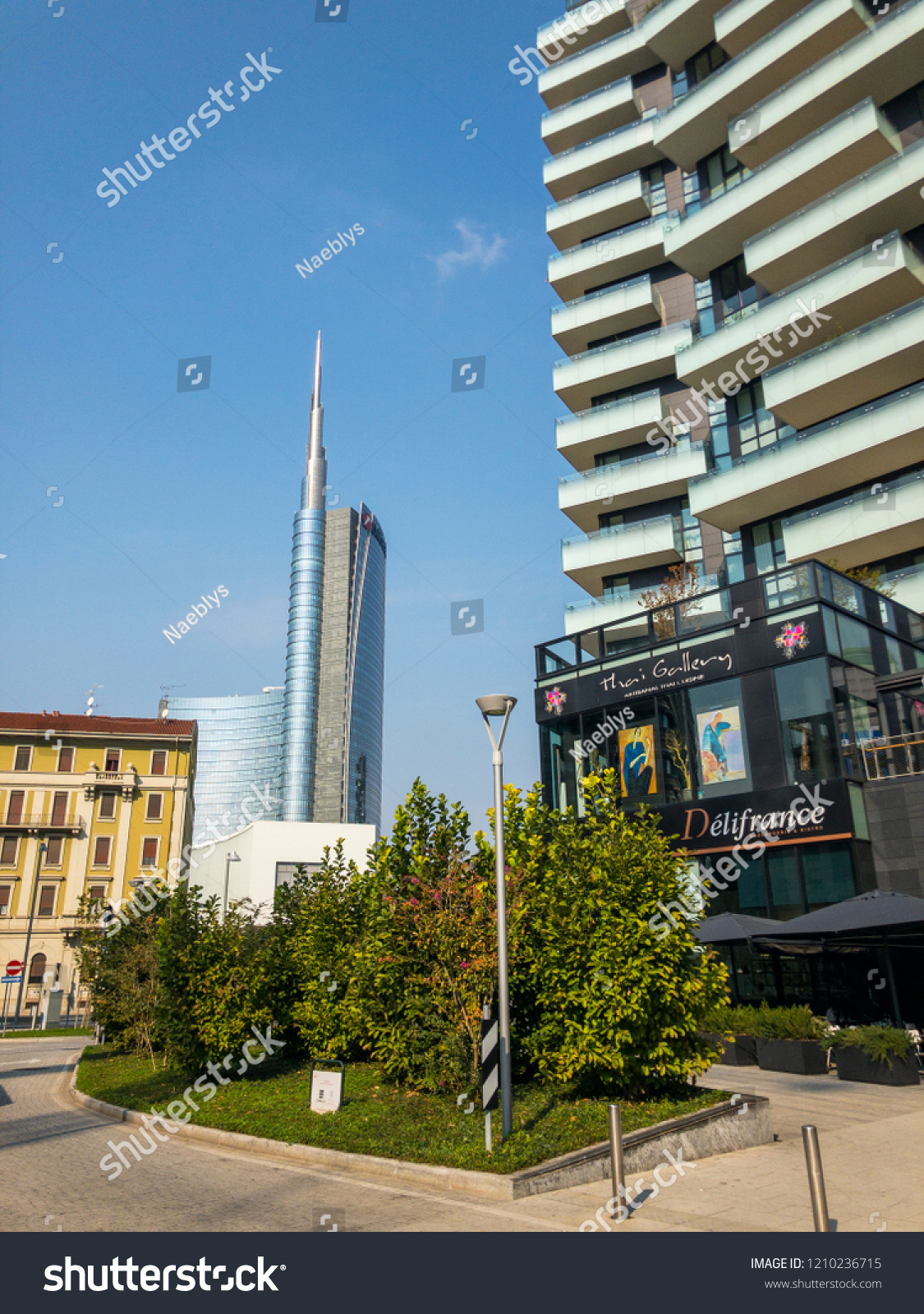 Unicredit Tower Seen Via Amerigo Vespucci Stock Photo Edit Now 1210236715