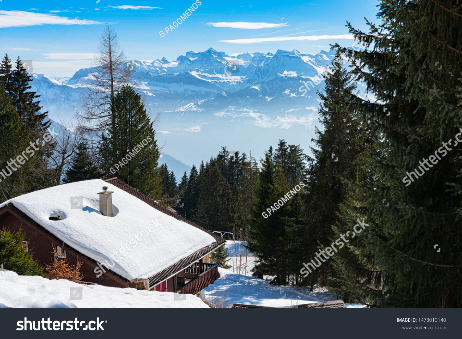 Unique Panoramic Alpine Skyline View Rigi Stock Photo Edit Now