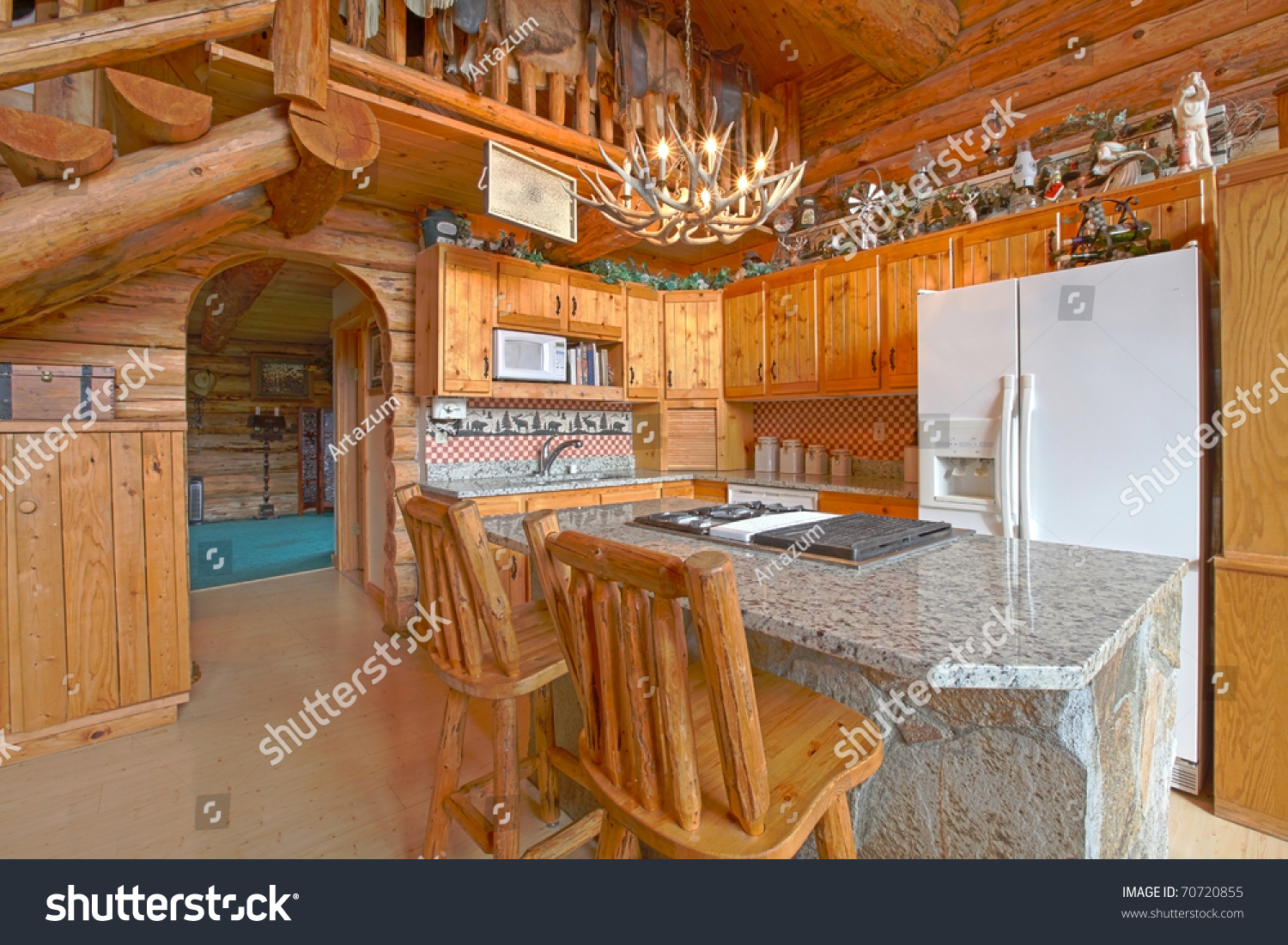 Unique Rustic Log Cabin Stock Photo Edit Now 70720855