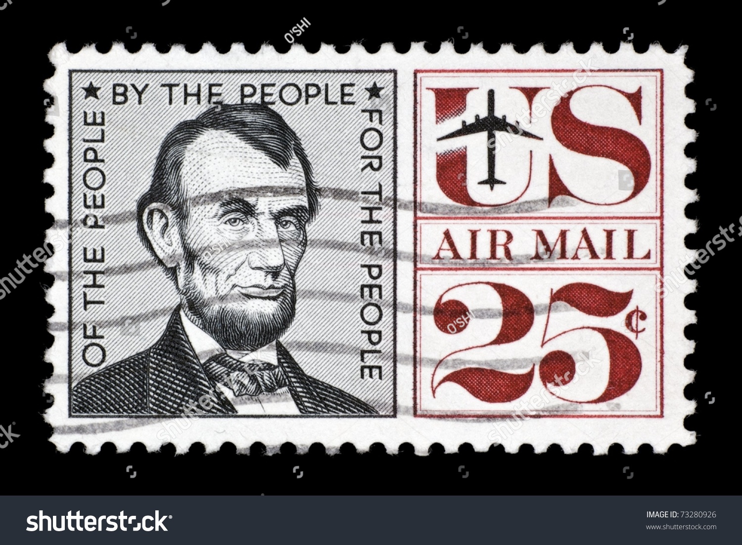 United States - Circa 1965: A 25 Cents Stamp Printed In The United ...