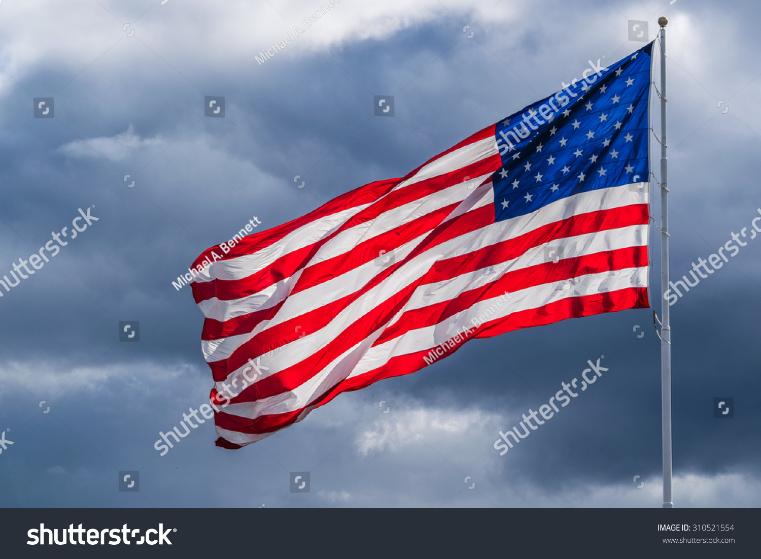 United States Flag Stock Photo Storm Stock Photo 310521554 - Shutterstock