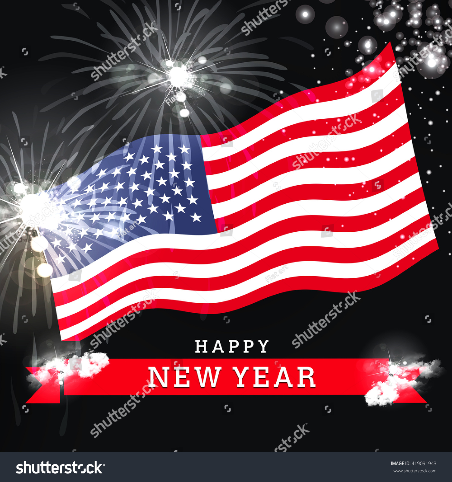 united states america new year flag stock illustration united states america new year flag stock illustration