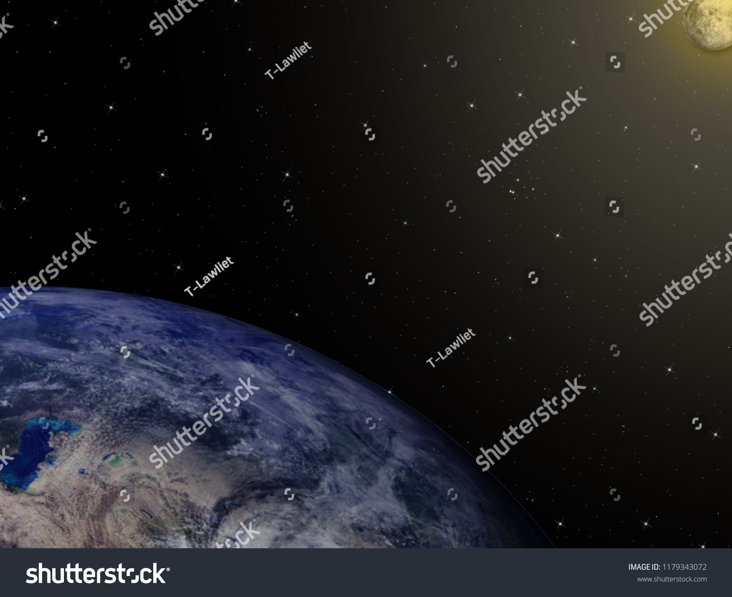 Royalty Free Stock Illustration Of Universe Filled Earth Moon