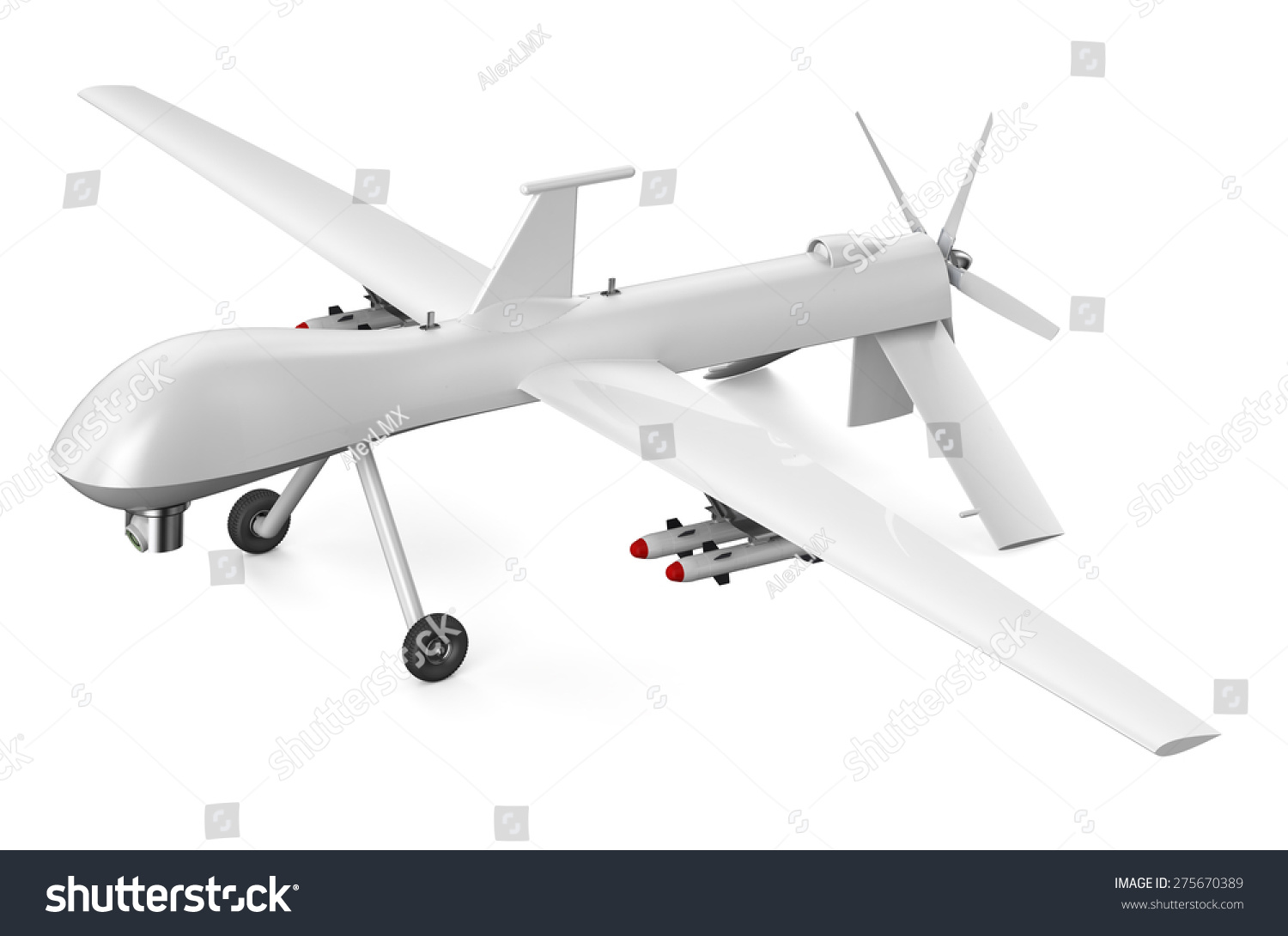 Unmanned Aerial Vehicle Uav Isolated On White Background Stock Photo ...