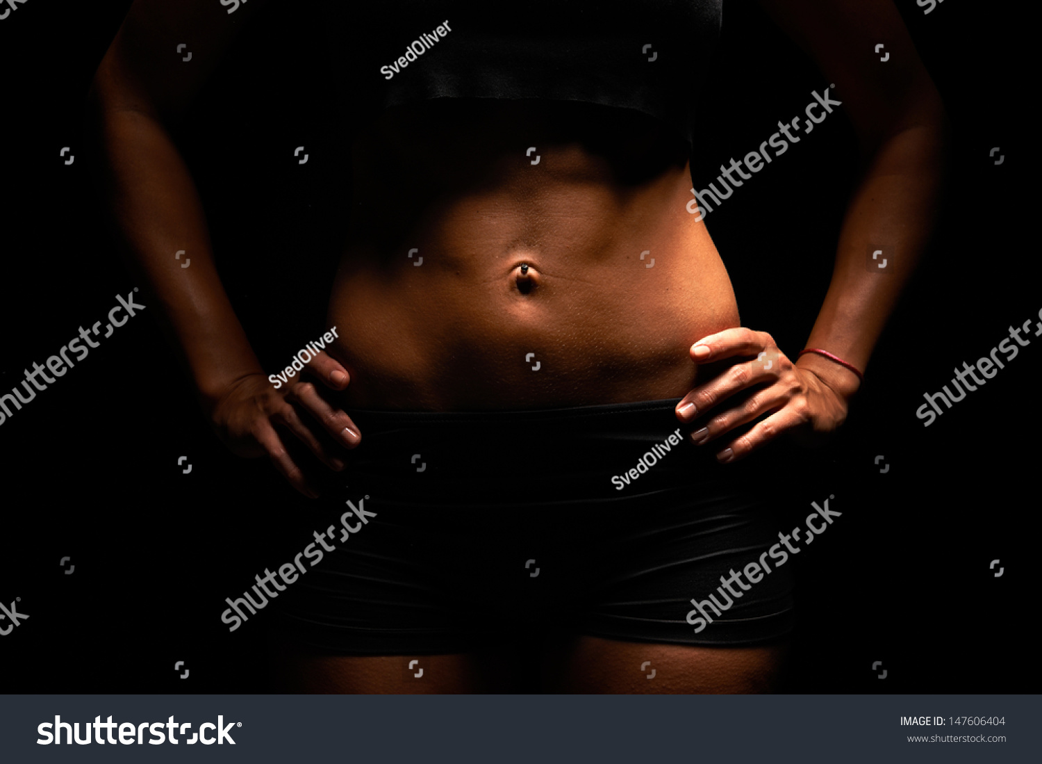 Upper Body Muscular Woman Studio Stock Photo 147606404 - Shutterstock