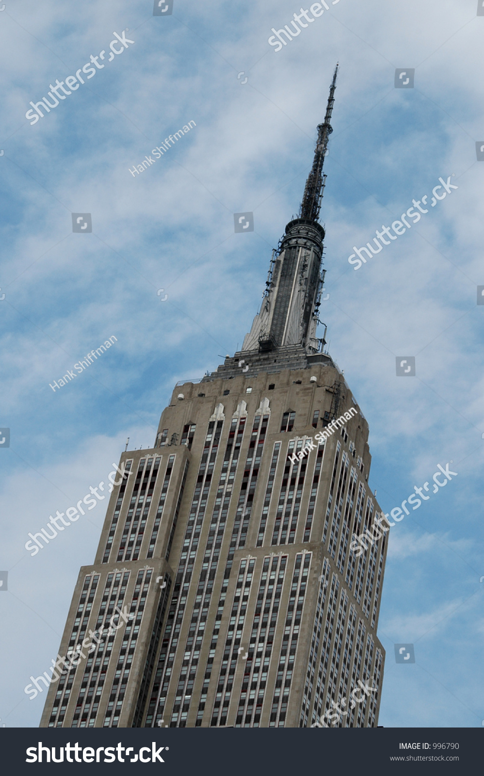 Upper Floors Antennas Empire State Building Stock Photo