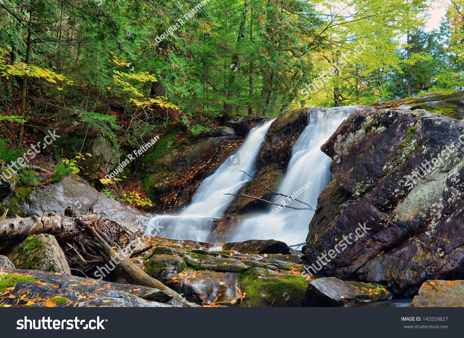 Upper Silver Falls Michigan Baraga Falls Stock Photo 145559827 ...